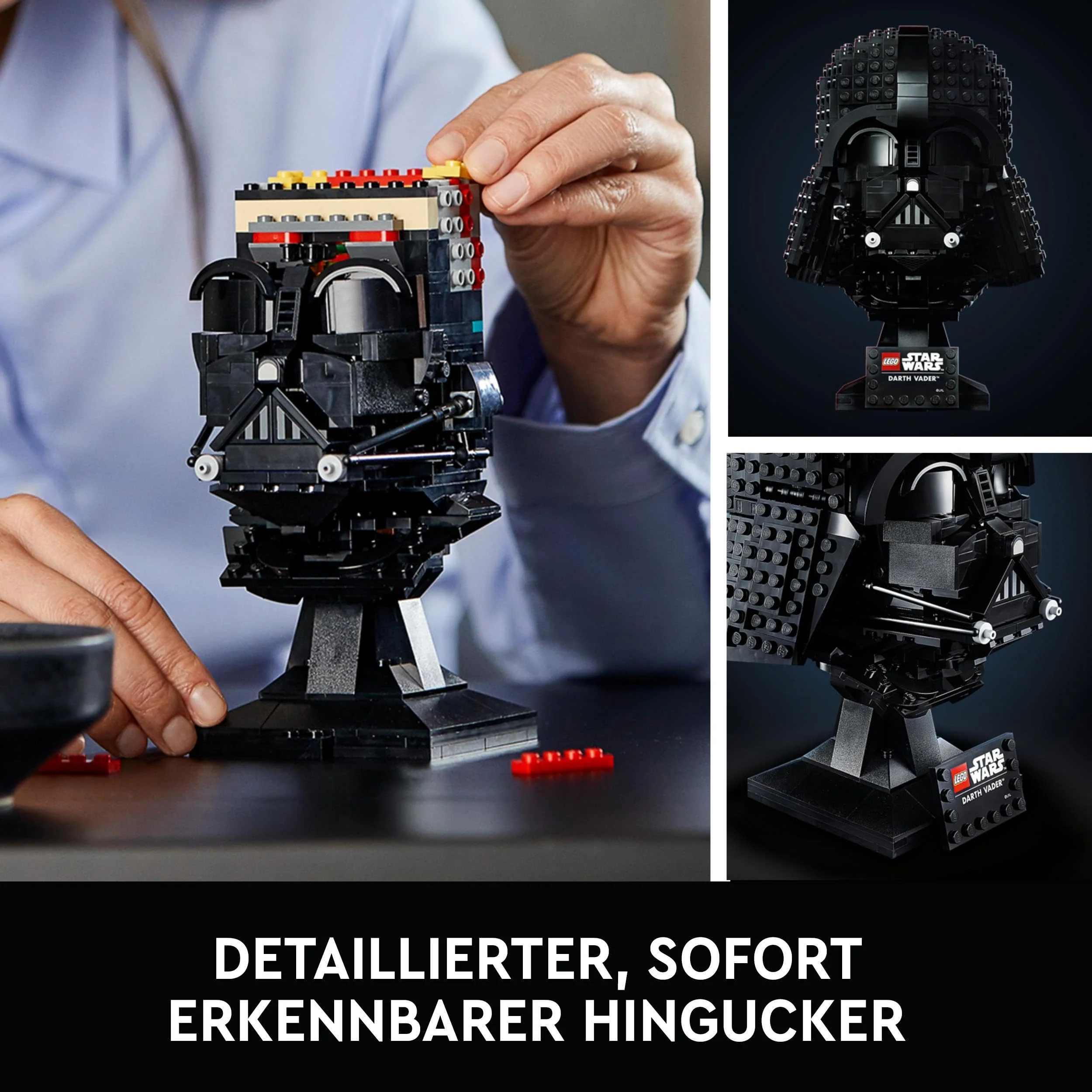 LEGO Star Wars Darth Vader Helm, Bauset für Erwachsene, Geschenkidee für Männer, Frauen, Ihn oder Sie, sammelbares Modell zum Bauen und Ausstellen 75304 - Image 5
