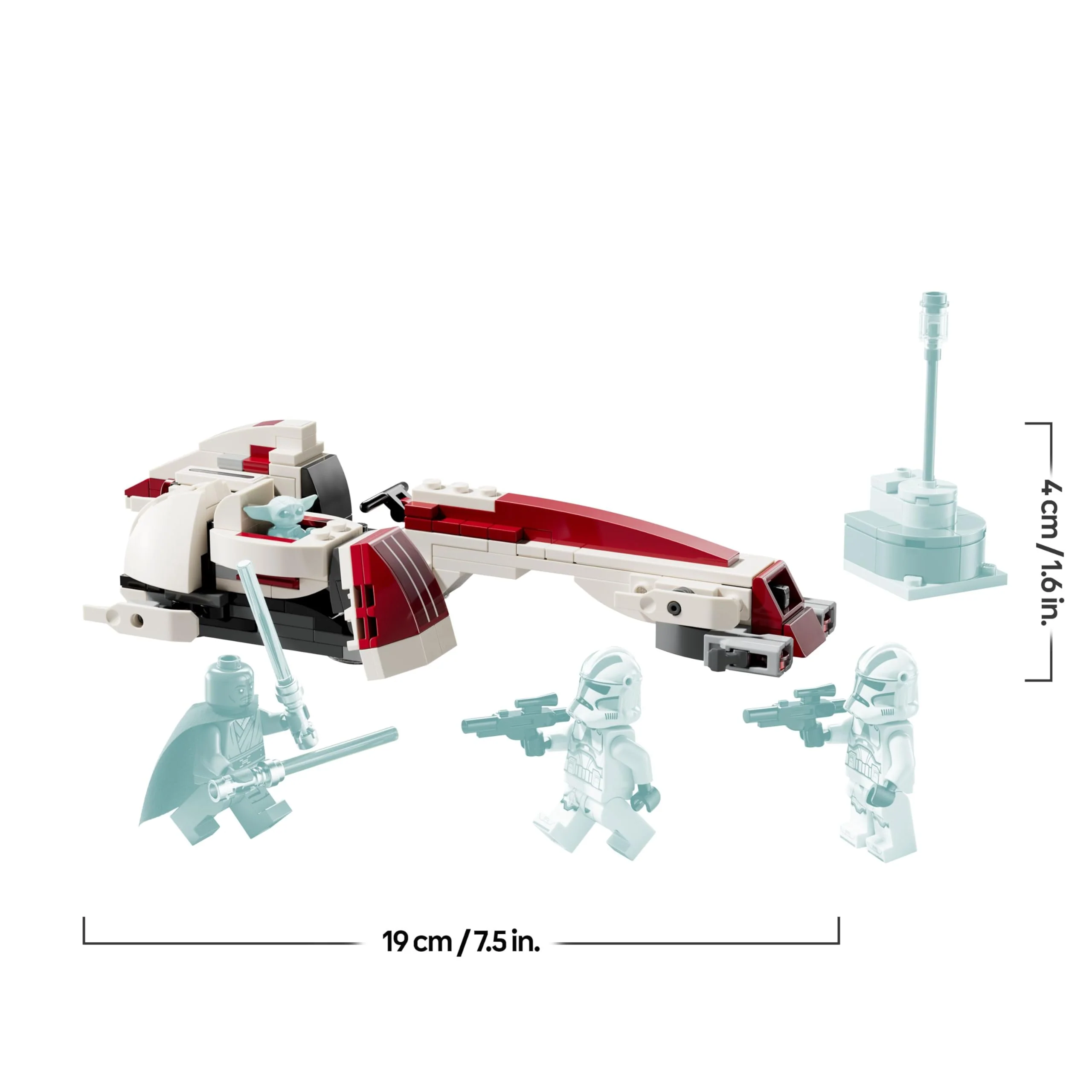 LEGO Star Wars Flucht mit dem BARC Speeder, The Mandalorian Set, Spielzeug-Bike mit Seitenwagen, enthält die Figuren Kelleran Beq und Grogu, Geschenk für Jungen und Mädchen ab 8 Jahren 75378 - Image 6