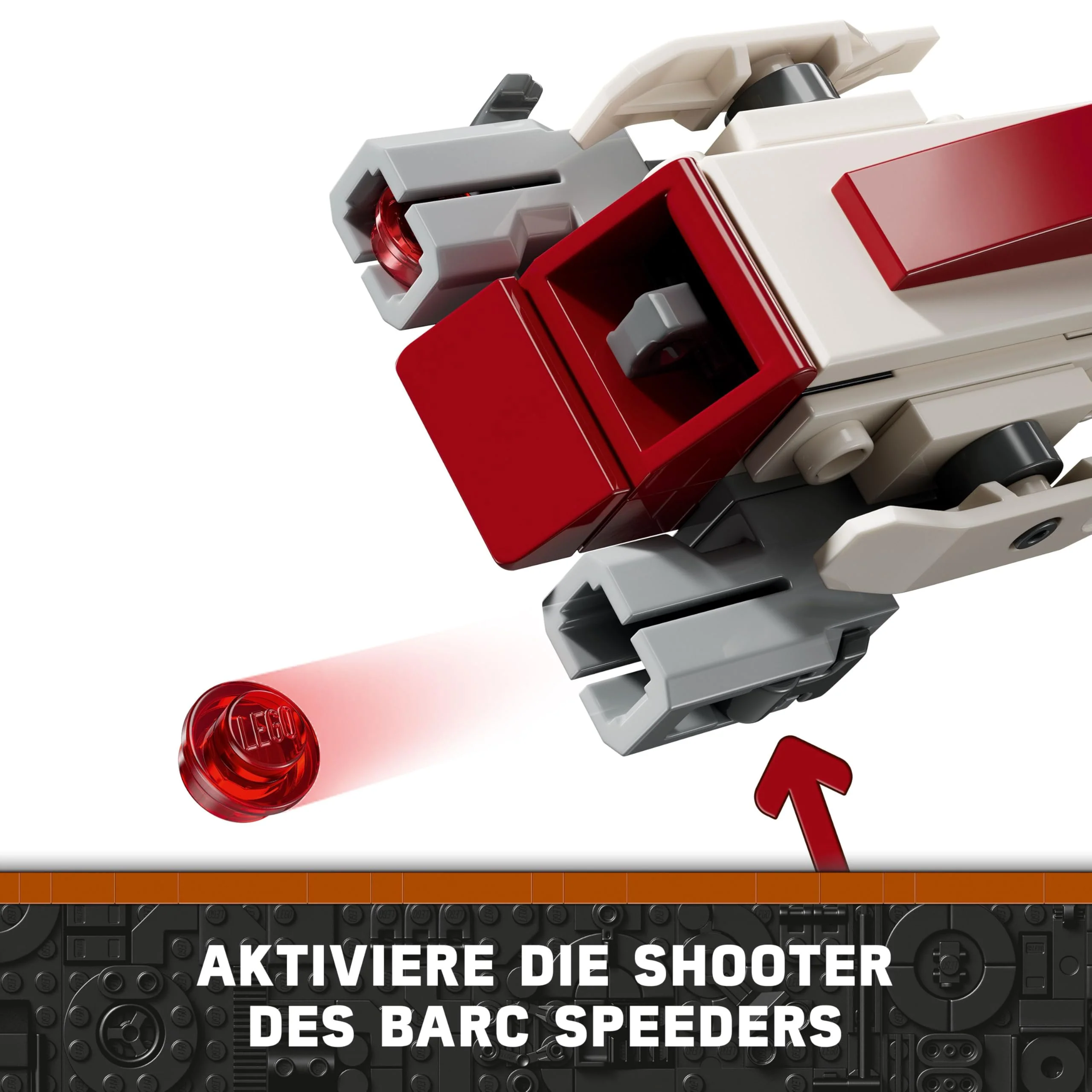 LEGO Star Wars Flucht mit dem BARC Speeder, The Mandalorian Set, Spielzeug-Bike mit Seitenwagen, enthält die Figuren Kelleran Beq und Grogu, Geschenk für Jungen und Mädchen ab 8 Jahren 75378 - Image 8