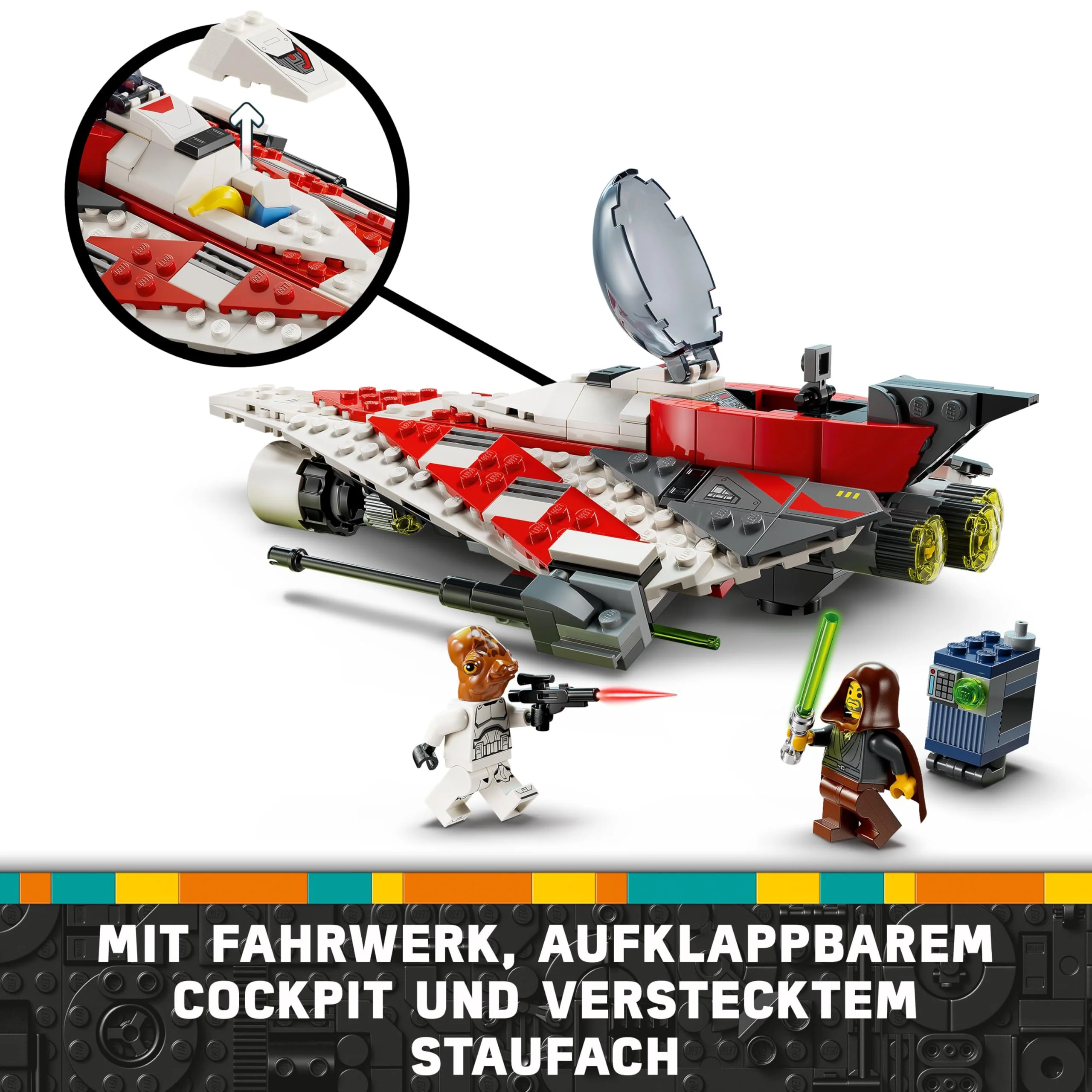 LEGO Star Wars Jedi Bobs Sternjäger, Bauspielzeug, Spielzeug-Sternenschiff Steinen, beliebter Charakter, Geburtstagsgeschenk für Jungen, Mädchen und alle Fans ab 8 Jahren 75388 - Image 9