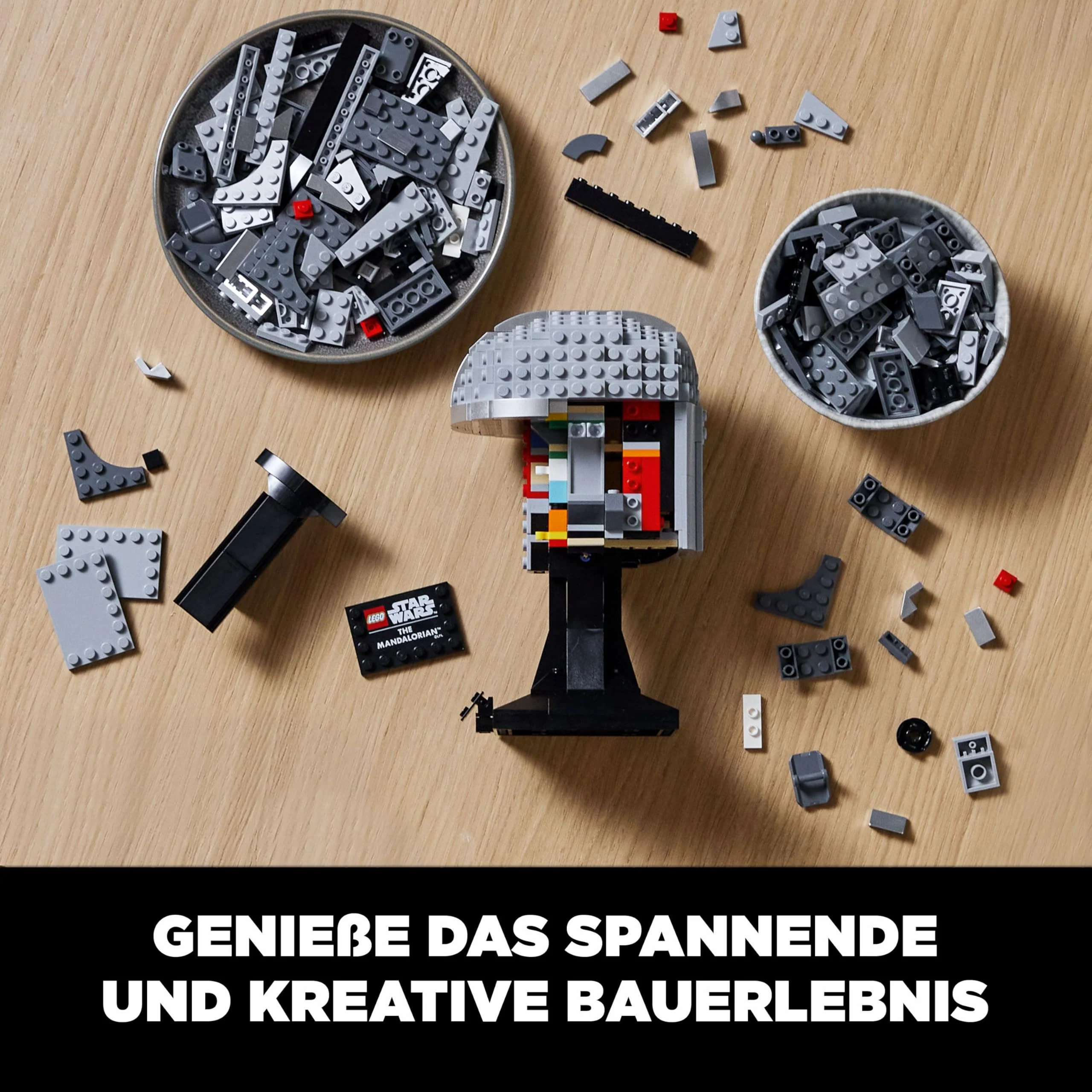 LEGO Star Wars Mandalorianer Helm Modell, Sammlerstück Zimmer-Deko und ein tolles Geschenk für Erwachsene, Bausatz, Männer, Frauen, Mama, Papa, Sammler-Geschenkidee 75328 - Image 8