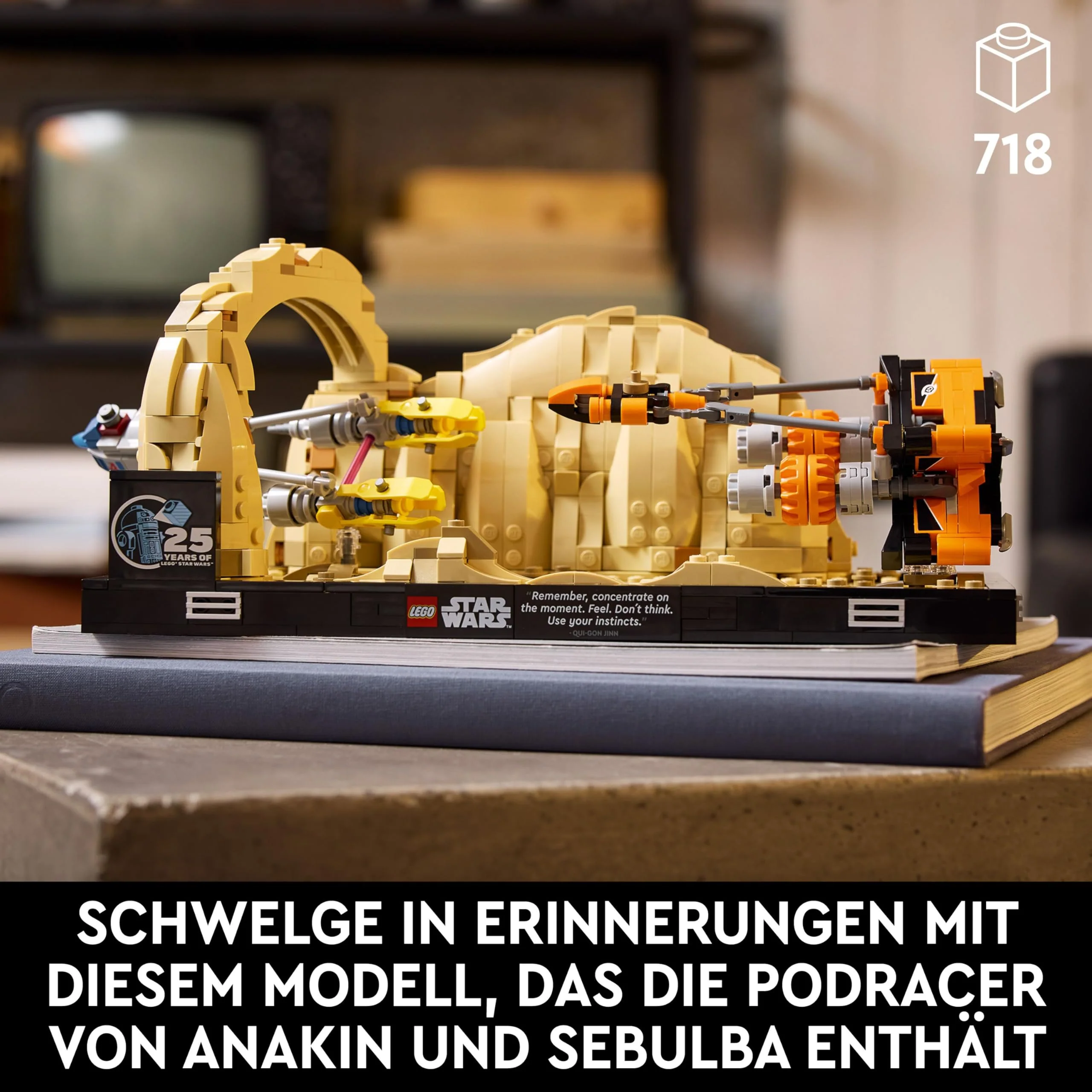 LEGO Star Wars Podrennen in Mos Espa – Diorama, Set für Erwachsene, Die dunkle Bedrohung Modellbausatz, enthält Anakin Skywalker's Podracer, Sammlerstück, Geschenke für Männer und Frauen 75380 - Image 10