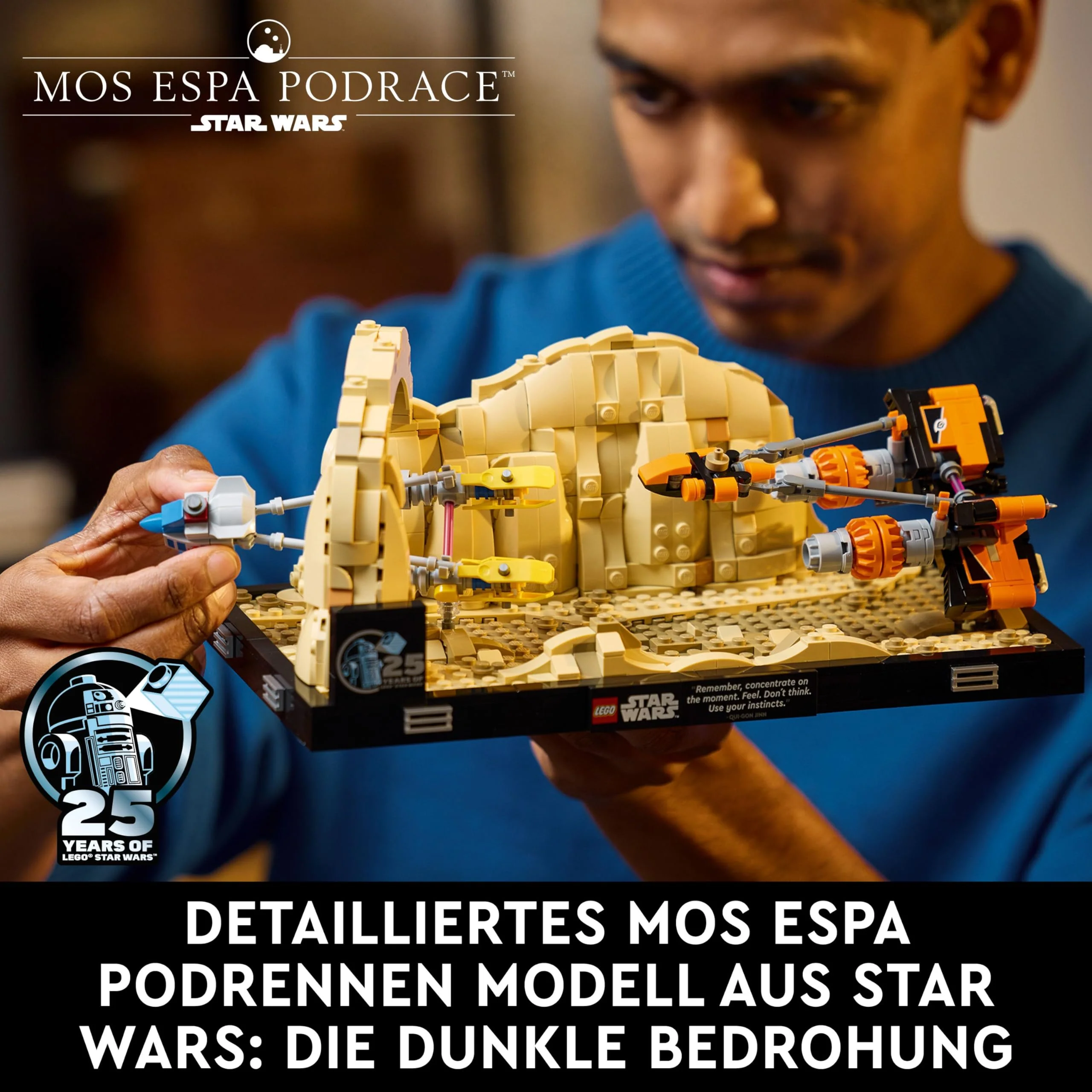 LEGO Star Wars Podrennen in Mos Espa – Diorama, Set für Erwachsene, Die dunkle Bedrohung Modellbausatz, enthält Anakin Skywalker's Podracer, Sammlerstück, Geschenke für Männer und Frauen 75380 - Image 11