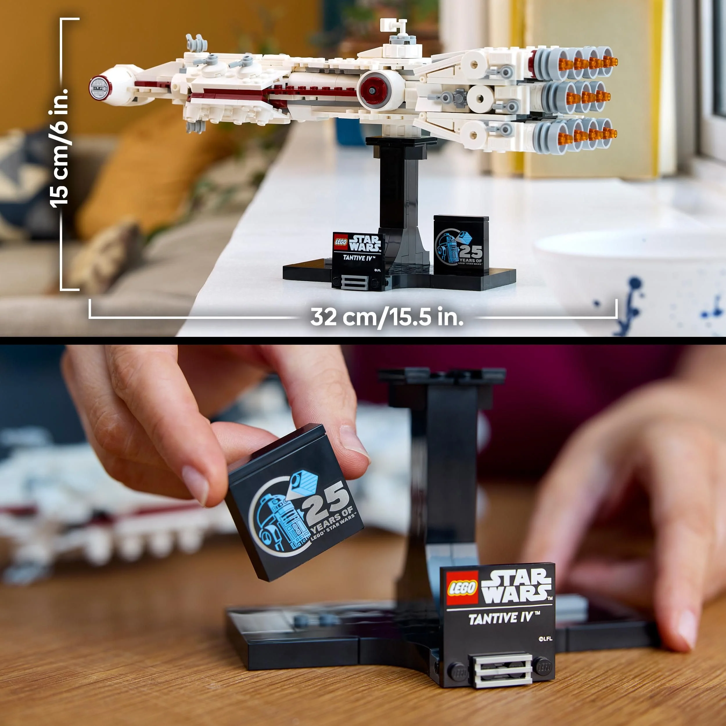 LEGO Star Wars: Tantive IV, Modell eines Sternenschiffs aus Star Wars: Eine Neue Hoffnung zum Bauen und Sammeln für Erwachsene, legendärer Sternjäger, Grandioses Geburtstags-Geschenk für Fans 75376 - Image 8