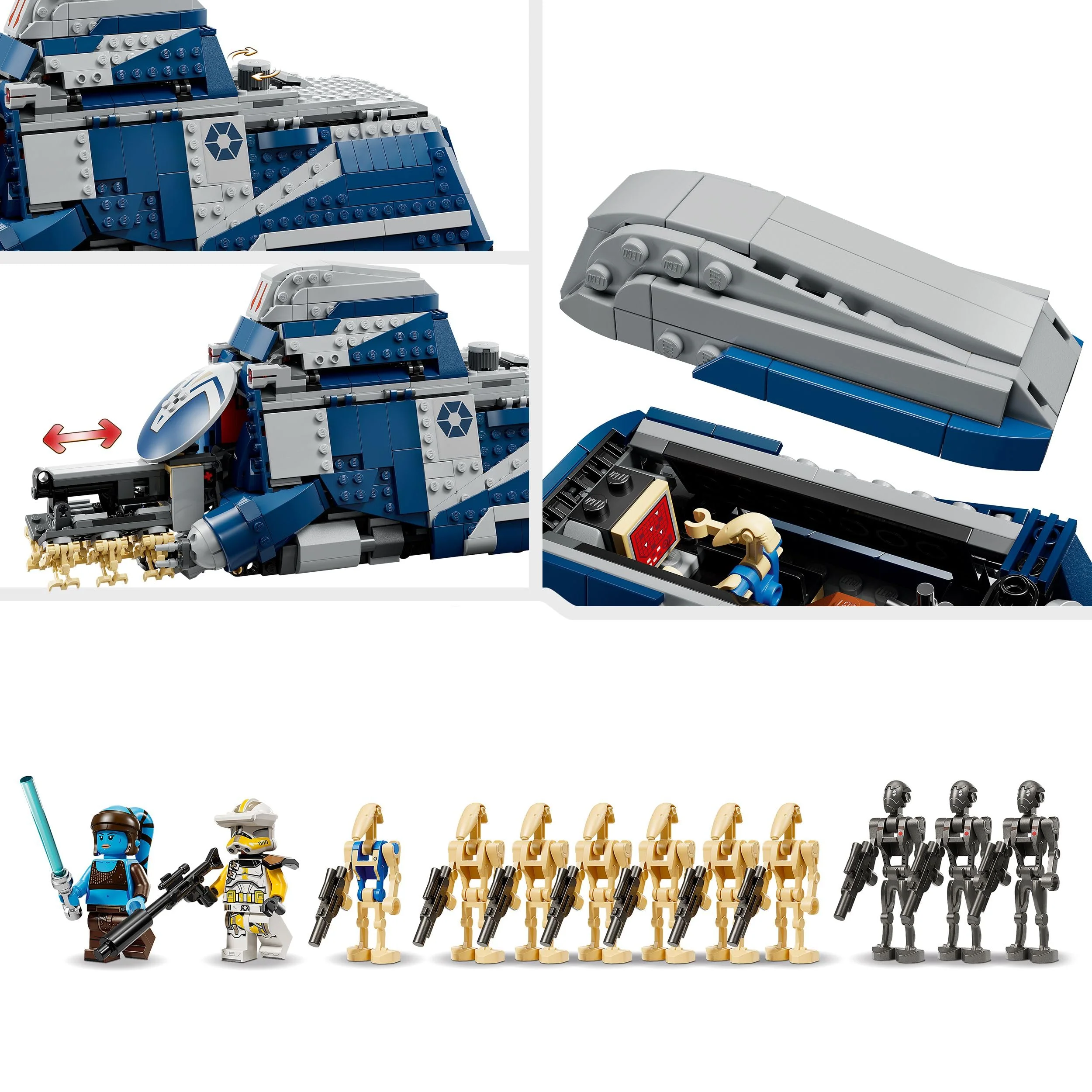 LEGO Star Wars: The Clone Wars MTT der Separatisten in der Schlacht von Felucia - Spielzeug mit Lichtschwert - Kinder Geschenk für Jungen und Mädchen - Modellbau zum Ausstellen und Sammeln - 75435 - Image 5
