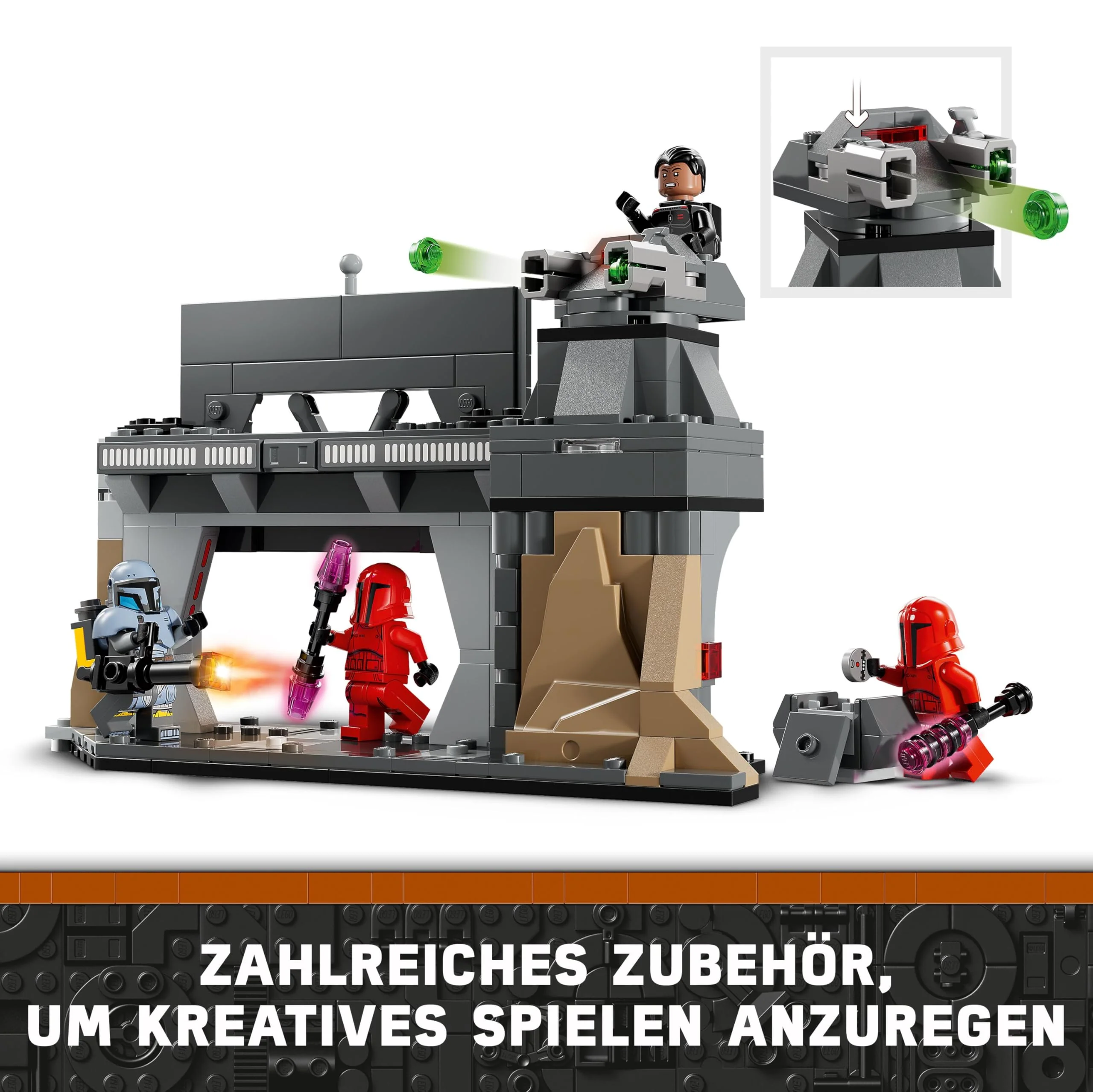LEGO Star Wars: The Mandalorian Duell zwischen Paz Vizsla and Moff Gideon, Bauspielzeug zum Sammeln für Kinder, Geschenkidee für kreative Jungen und Mädchen ab 7 Jahren, Mandalorianer-Spielzeug 75386 - Image 9
