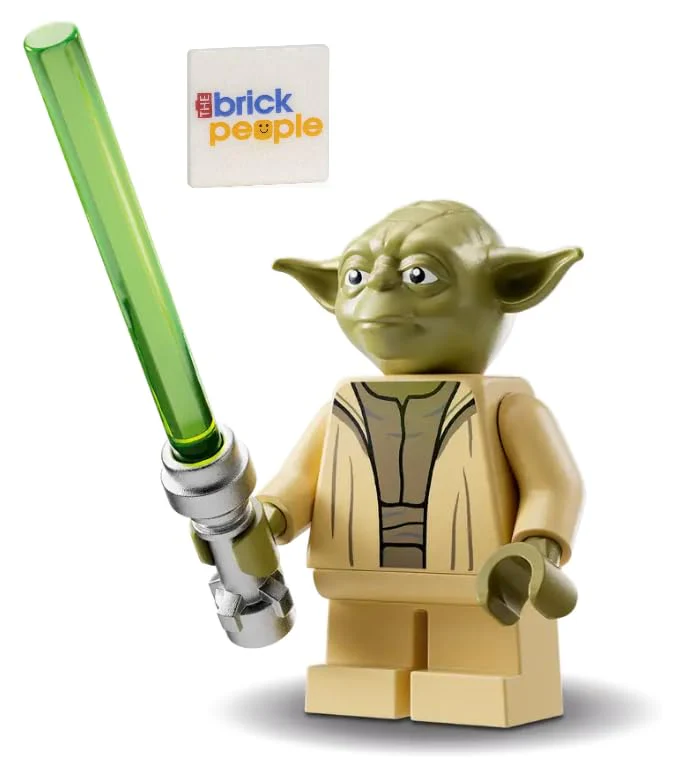 LEGO Star Wars - Yoda Minifigur mit Lichtschwert und Gehstock