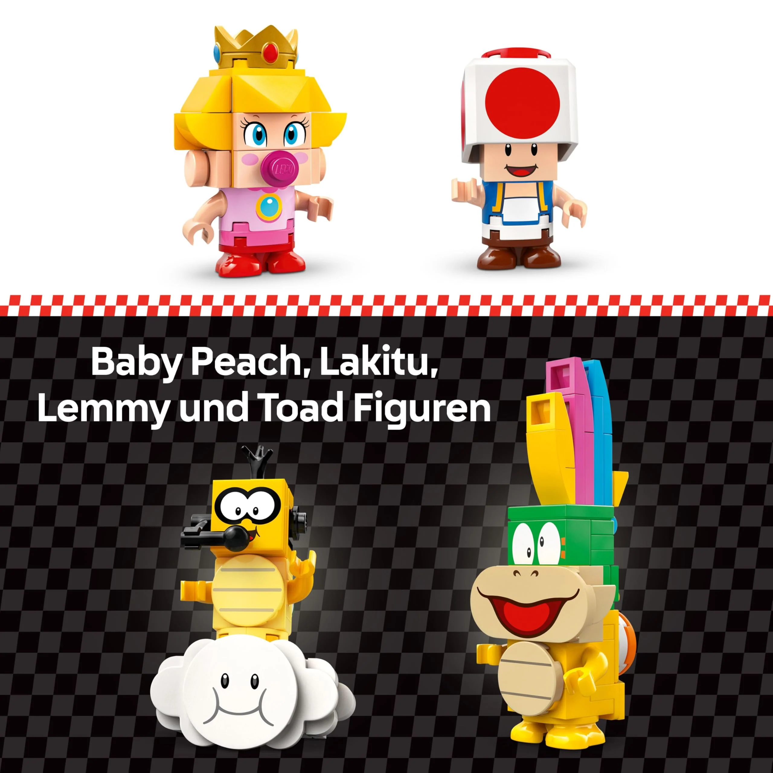 LEGO Super Mario: Mario Kart – Baby Peach & Grand Prix-Set, Nintendo Figuren – Toad, Lakitu, Baby Peach und Lemmy, Geschenk für Jungen, Mädchen und Gamer ab 8 Jahren, Abenteuer Spielzeug 72036 - Image 9