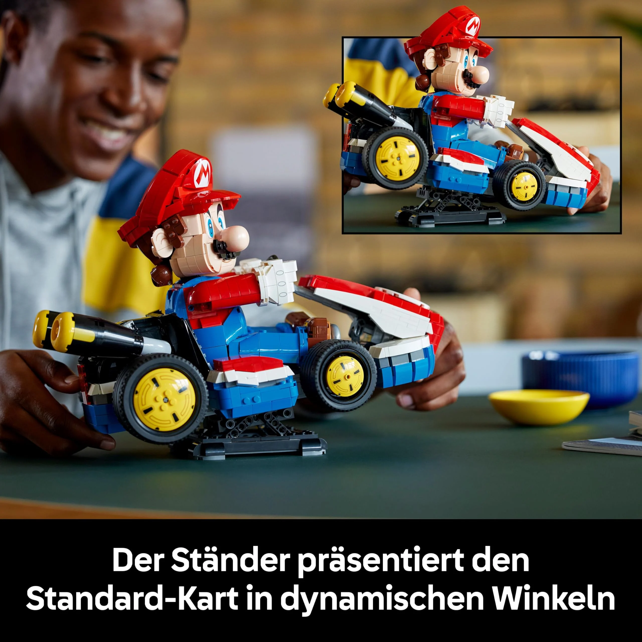 LEGO Super Mario: Mario Kart: Mario & Standard-Kart – Nintendo Figur und baubares Auto für Gaming-Fans – Sammlerstück für Erwachsene Gamer und Fans von Videospielen 72037 - Image 7