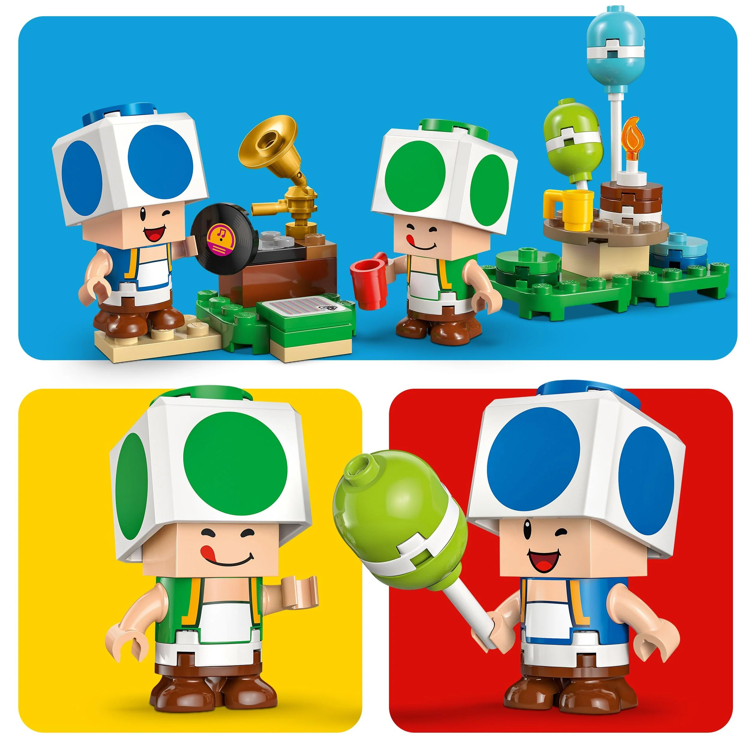 LEGO Super Mario Party bei Toads Haus - Interaktives Set mit 2 Figuren, Küche, Schlafzimmer & Picknicktisch - Kinder Spielset zum Bauen - Gamer Geschenk für Jungen & Mädchen ab 7 Jahren - 72041 - Image 4