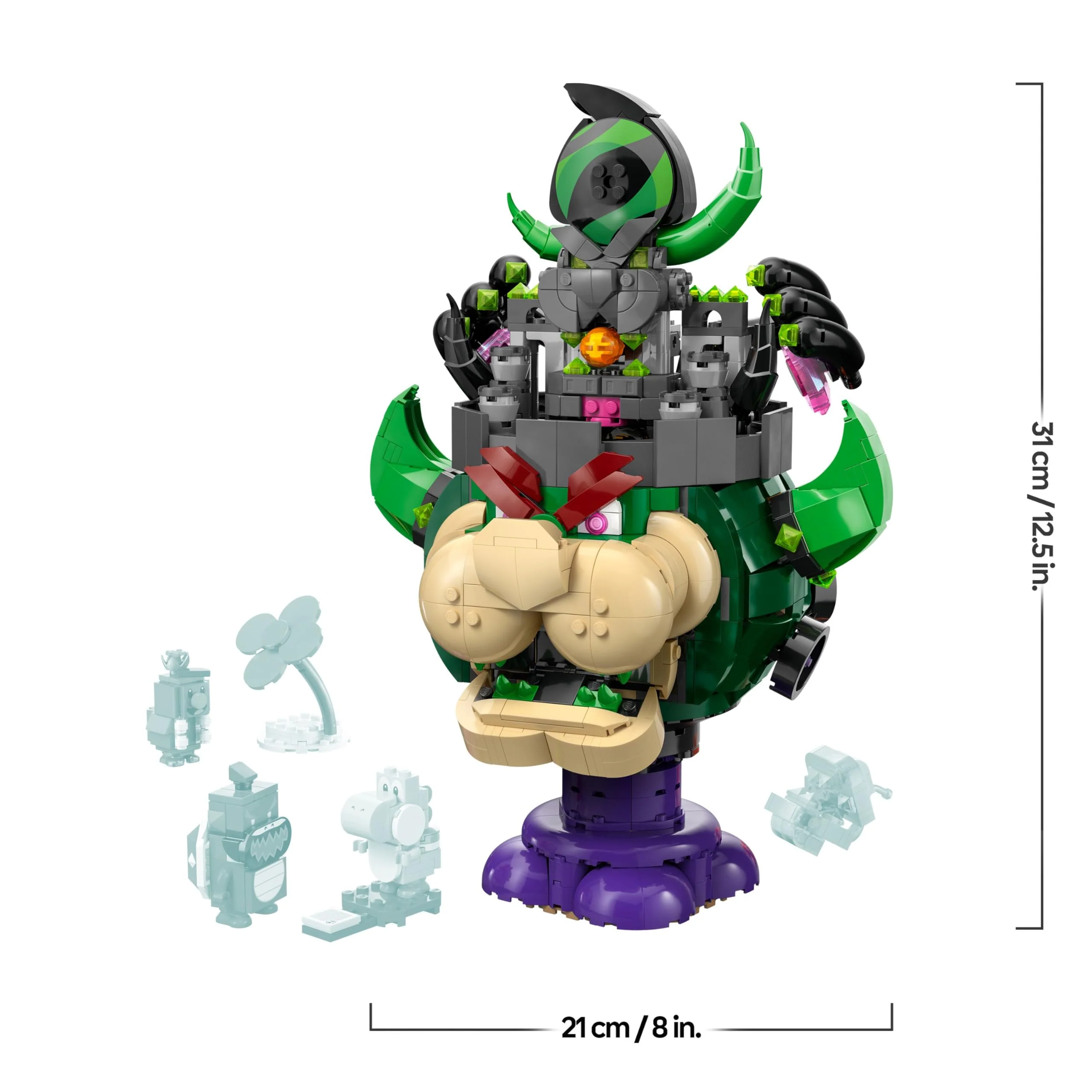 LEGO Super Mario Prinz Florian & Schloss Bowser - Interaktives Spielzeug mit 4 Figuren - Pinker Yoshi & Stand zum Spielen & Ausstellen - Gamer Geschenk für Jungen & Mädchen ab 9 Jahren - 72042 - Image 4