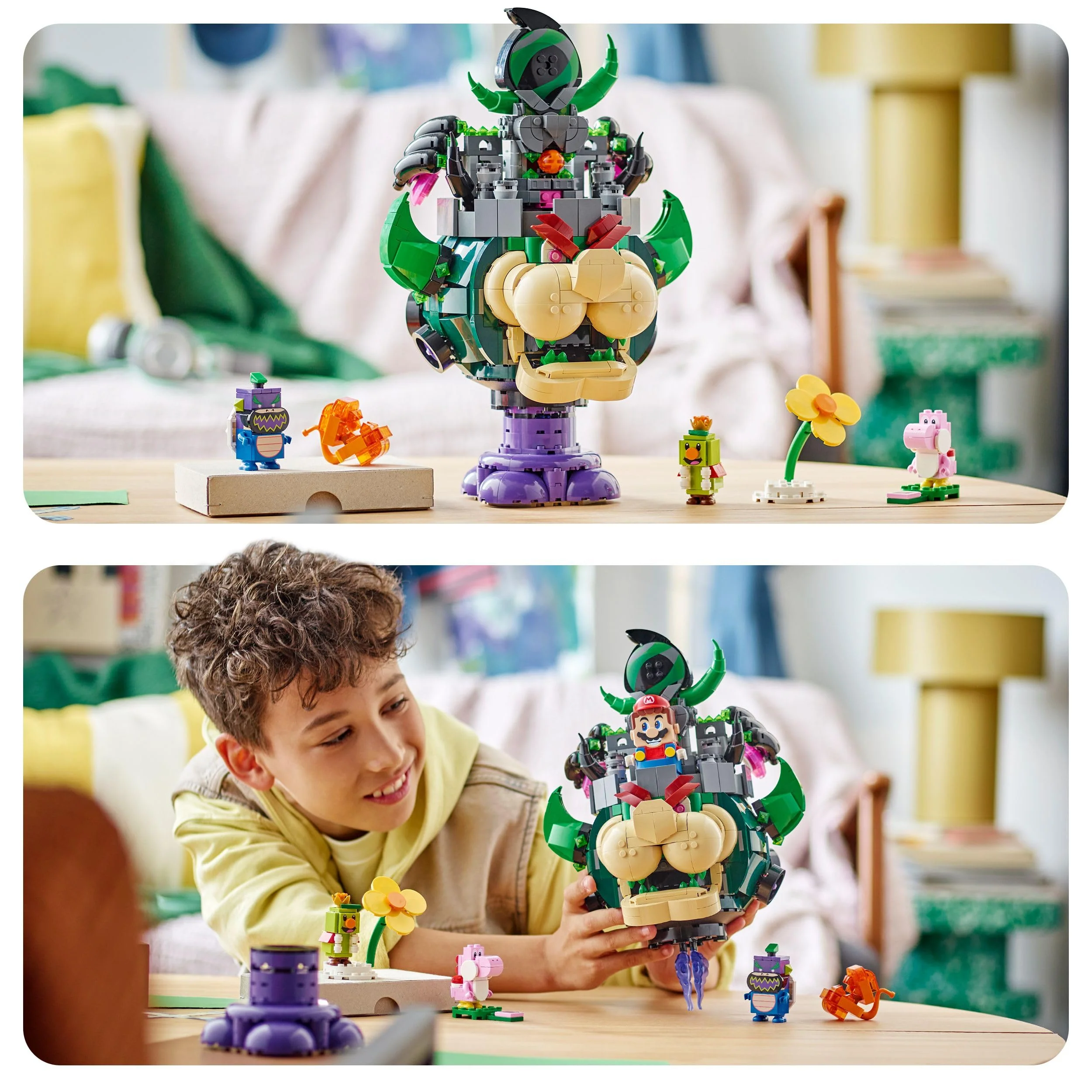 LEGO Super Mario Prinz Florian & Schloss Bowser - Interaktives Spielzeug mit 4 Figuren - Pinker Yoshi & Stand zum Spielen & Ausstellen - Gamer Geschenk für Jungen & Mädchen ab 9 Jahren - 72042 - Image 5