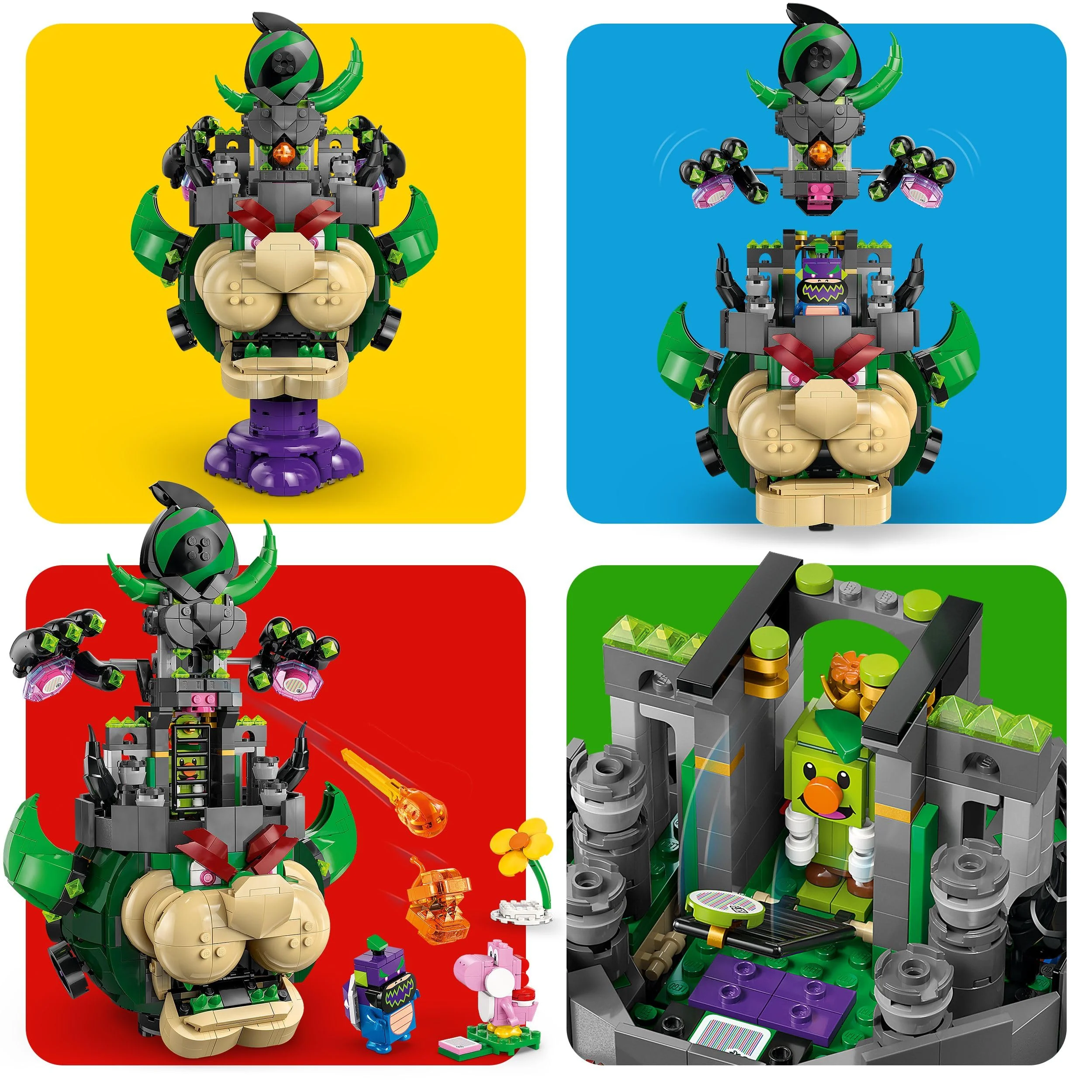 LEGO Super Mario Prinz Florian & Schloss Bowser - Interaktives Spielzeug mit 4 Figuren - Pinker Yoshi & Stand zum Spielen & Ausstellen - Gamer Geschenk für Jungen & Mädchen ab 9 Jahren - 72042 - Image 7