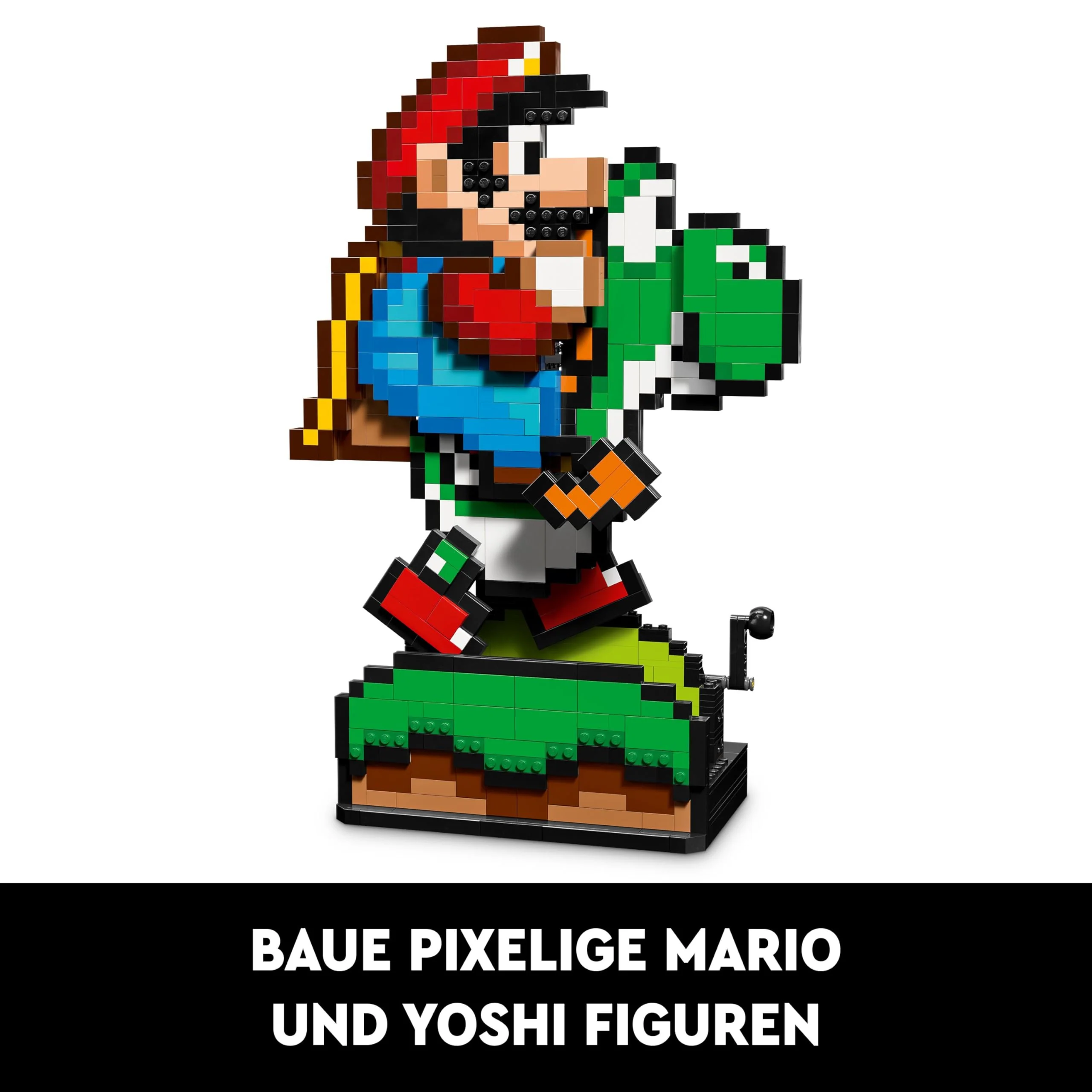 LEGO Super Mario World: Mario & Yoshi Nintendo Set zum Sammeln, pixelige Figuren, Modell zum Bauen und Ausstellen, Wohn-Deko und Sammlerstück, Modellbausatz und Geschenk für Erwachsene Fans 71438 - Image 9