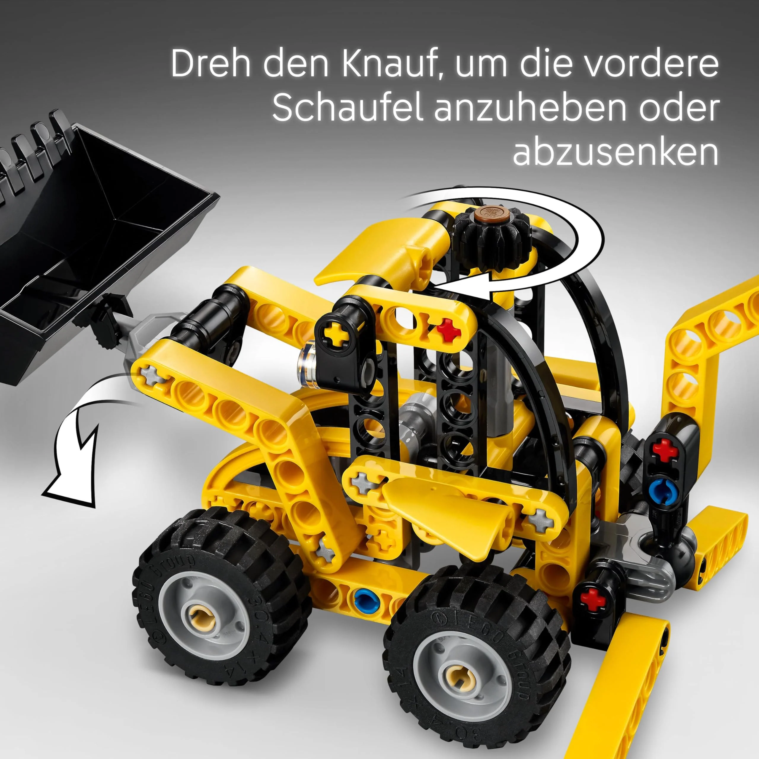 LEGO Technic Baggerlader, Bauspielzeug Set für Jungen und Mädchen ab 7 Jahren, Fahrzeug, Lernspielzeug mit Bagger, Schaufeln und Ausleger 42197 - Image 11