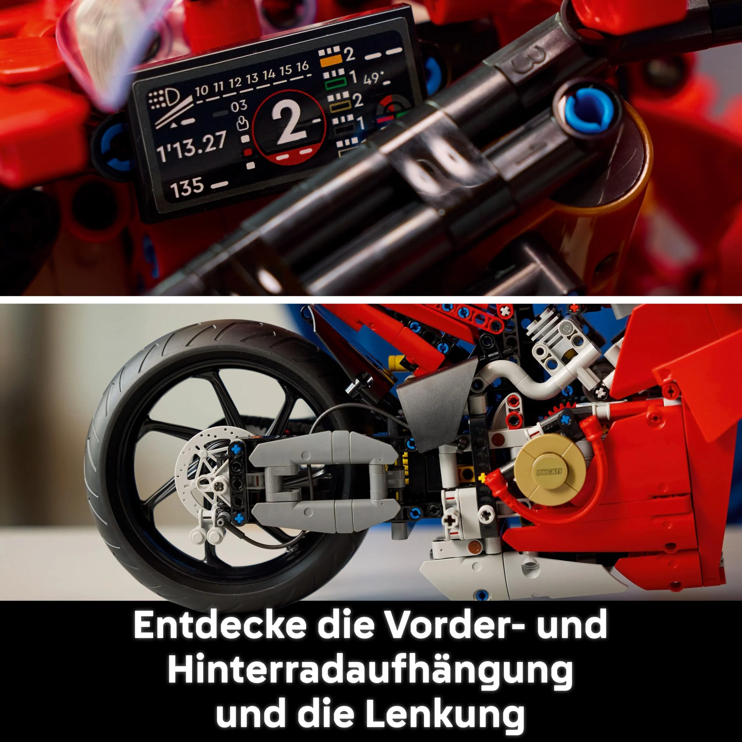 LEGO Technic Ducati Panigale V4 S Motorrad, baubares Motorradmodell, Bausets für Erwachsene, Männer und Frauen, ab 18 Jahren, Geschenkidee für Fans von Ducati und Motorrädern 42202 - Image 11
