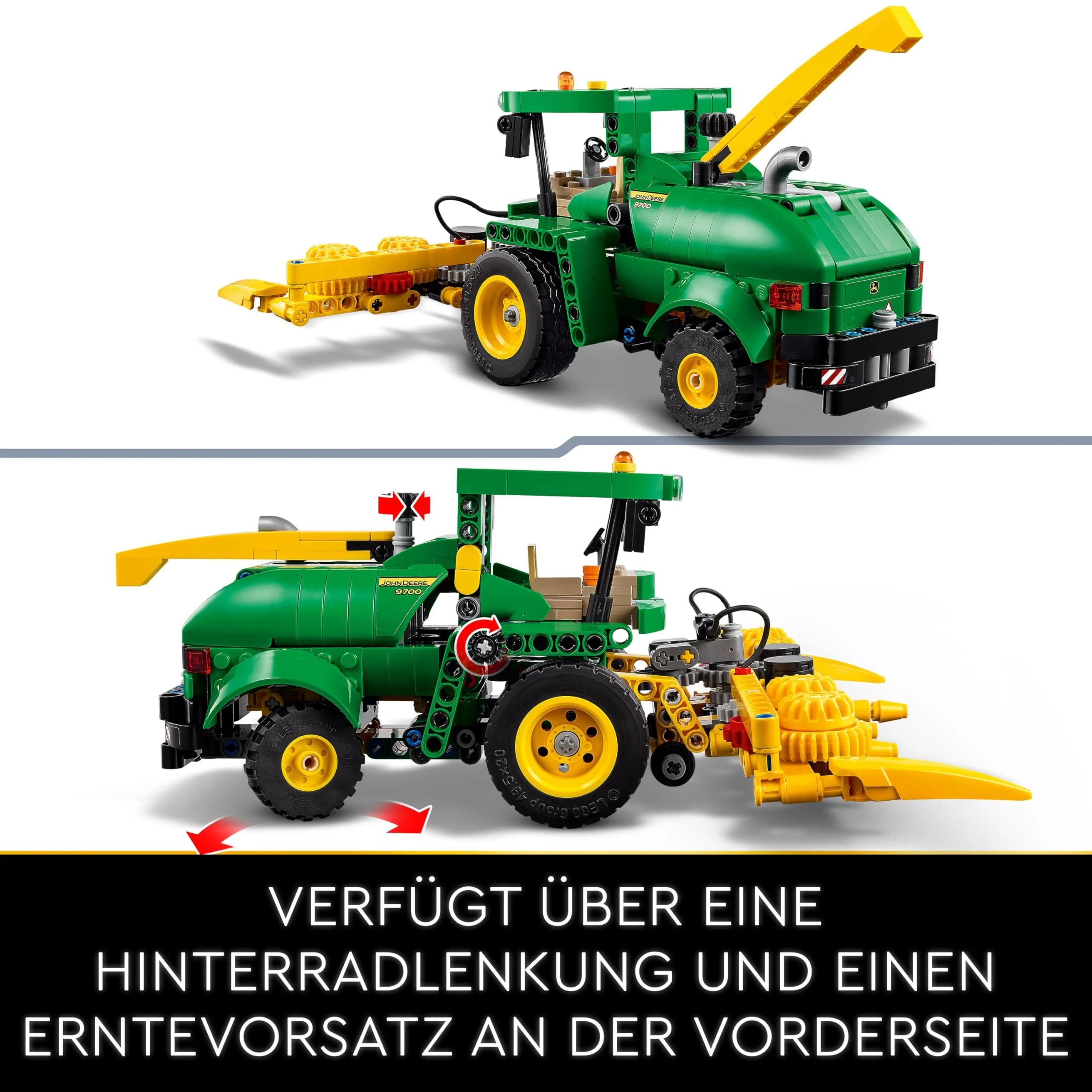 LEGO Technic John Deere 9700 Forage Harvester, Traktor-Spielzeug für Kinder, Bauernhof-Set, Fahrzeug-Modell mit realistischen Funktionen, Geschenk für Jungen und Mädchen ab 9 Jahren 42168 - Image 11