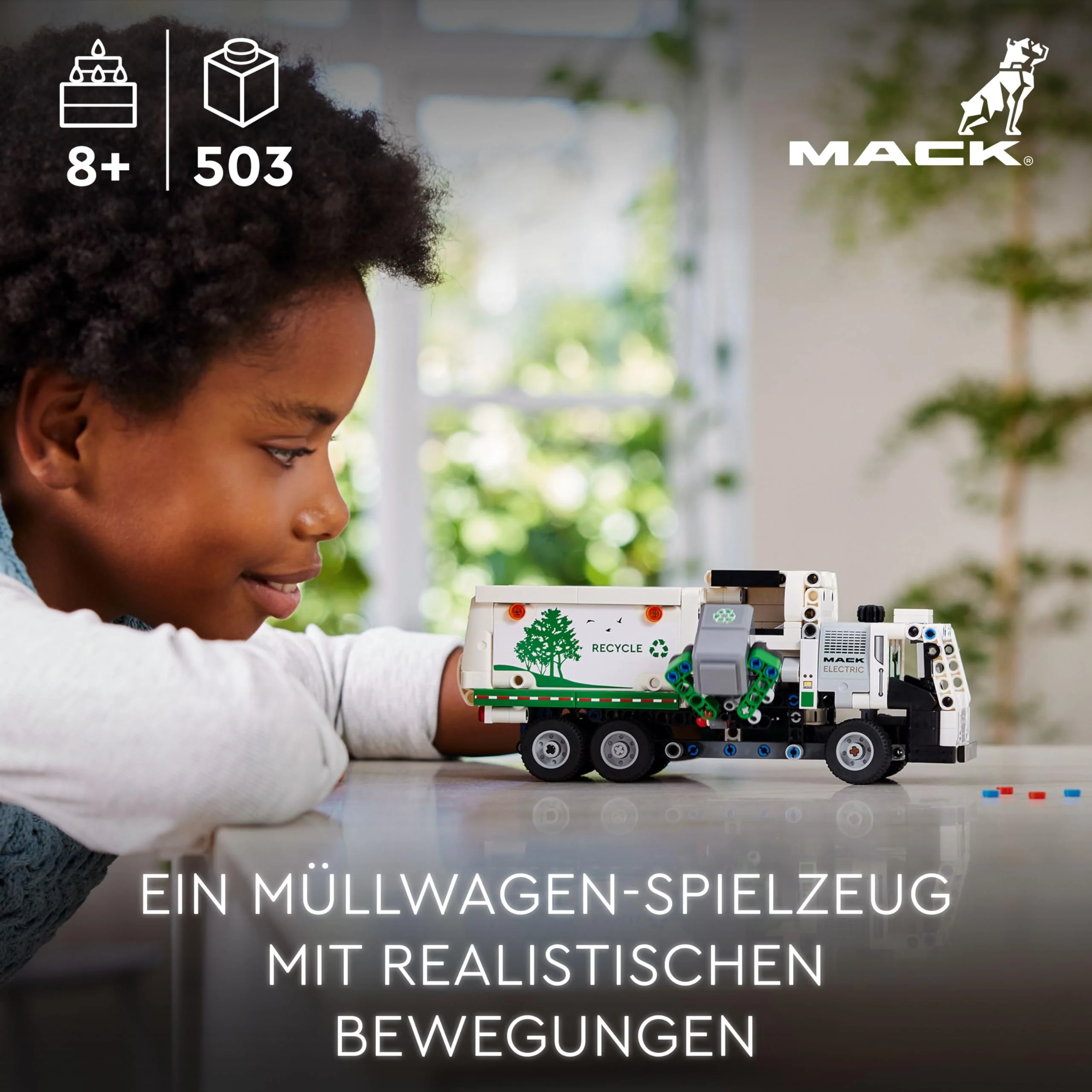 LEGO Technic Mack LR Electric Müllwagen, Müllauto-Modell für Recycling-Rollenspiele, Baubares LKW-Spielzeug für Kinder, Auto-Geschenk für Jungs und Mädchen ab 8 Jahren, die Fahrzeuge lieben 42167 - Image 11