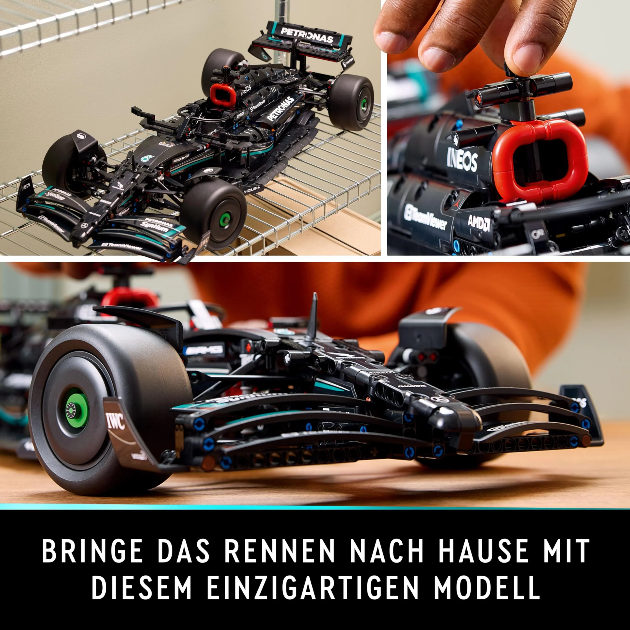 LEGO Technic Mercedes-AMG F1 W14 E Performance Set für Erwachsene, Maßstabsgetreuer Rennwagen Modellbausatz, Sammlerstücke für Zuhause oder Büro, Formel 1 Geschenke für Männer, Frauen 42171 - Image 11