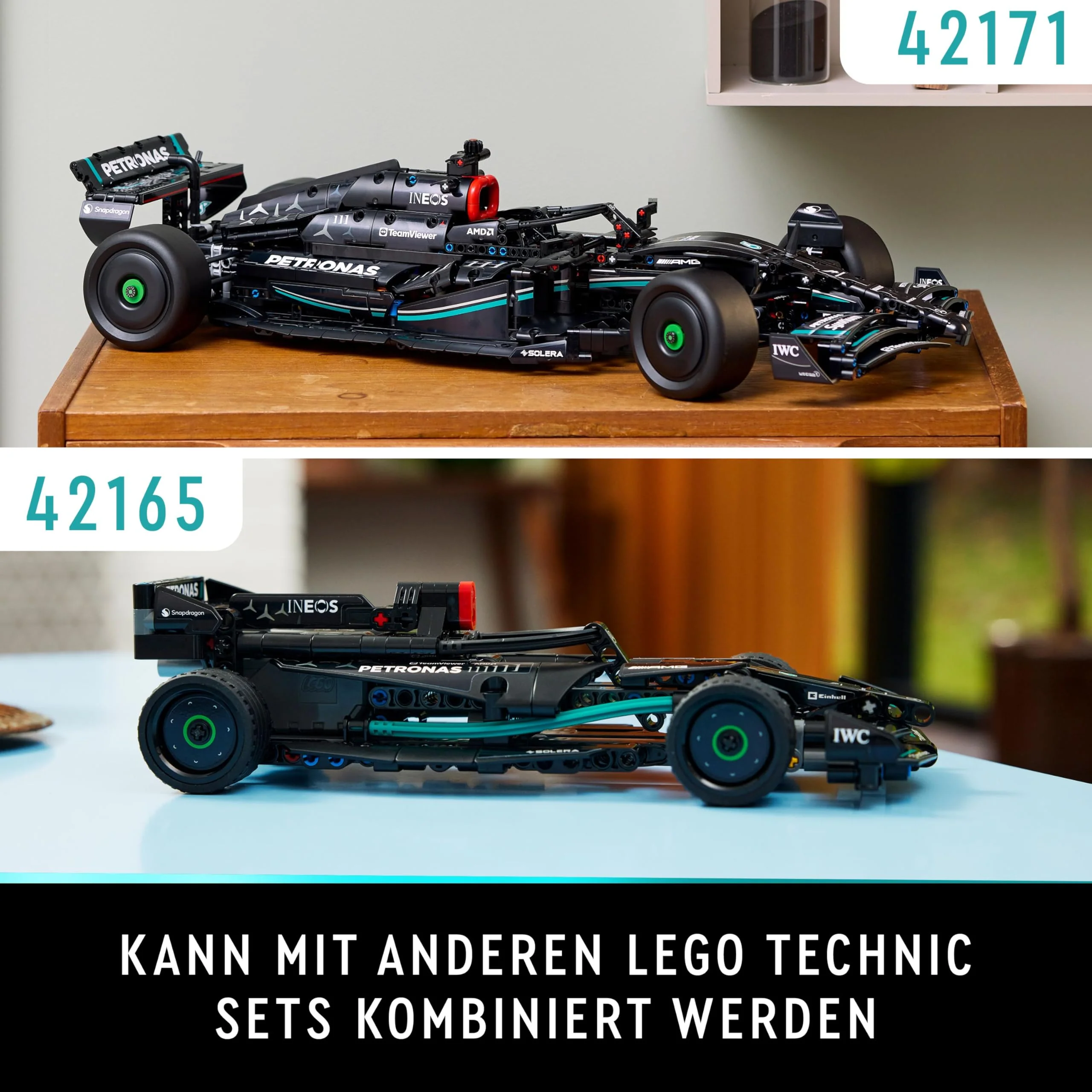 LEGO Technic Mercedes-AMG F1 W14 E Performance Set für Erwachsene, Maßstabsgetreuer Rennwagen Modellbausatz, Sammlerstücke für Zuhause oder Büro, Formel 1 Geschenke für Männer, Frauen 42171 - Image 8