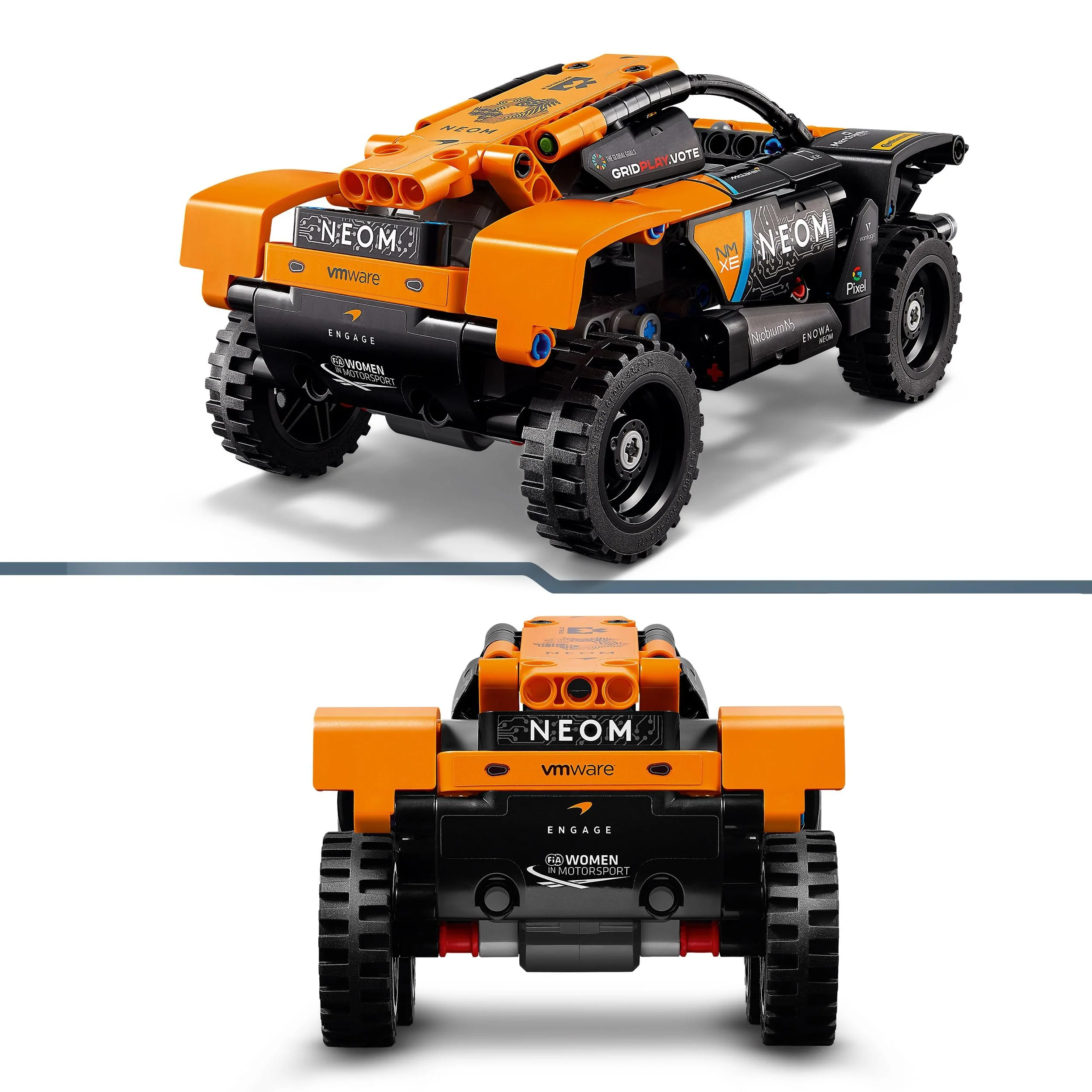 LEGO Technic NEOM McLaren Extreme E Race Car Set, Auto-Spielzeug mit Rückziehmotor für Kinder, baubares Aufziehauto, Technik-Geschenk für Jungs und Mädchen ab 7 Jahren 42166 - Image 10