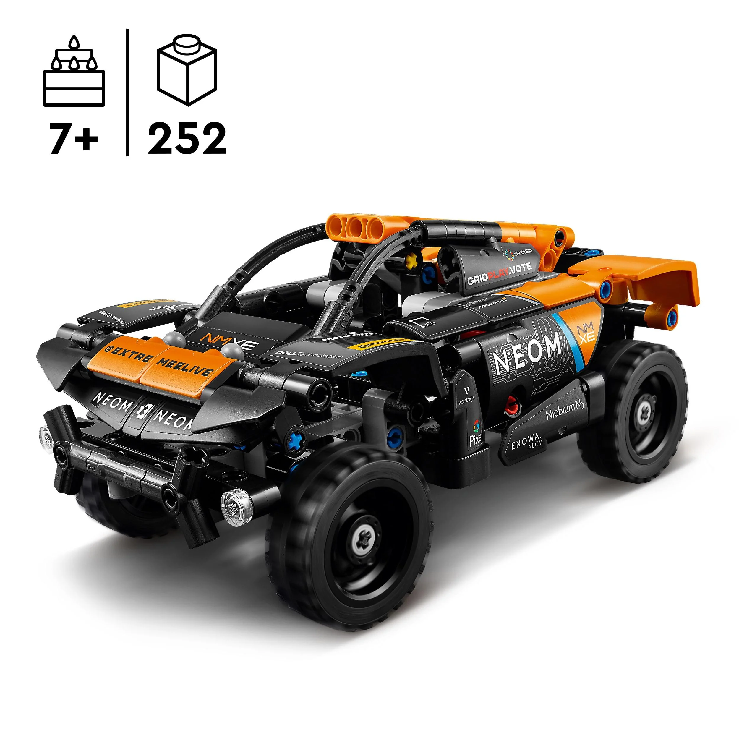 LEGO Technic NEOM McLaren Extreme E Race Car Set, Auto-Spielzeug mit Rückziehmotor für Kinder, baubares Aufziehauto, Technik-Geschenk für Jungs und Mädchen ab 7 Jahren 42166 - Image 11