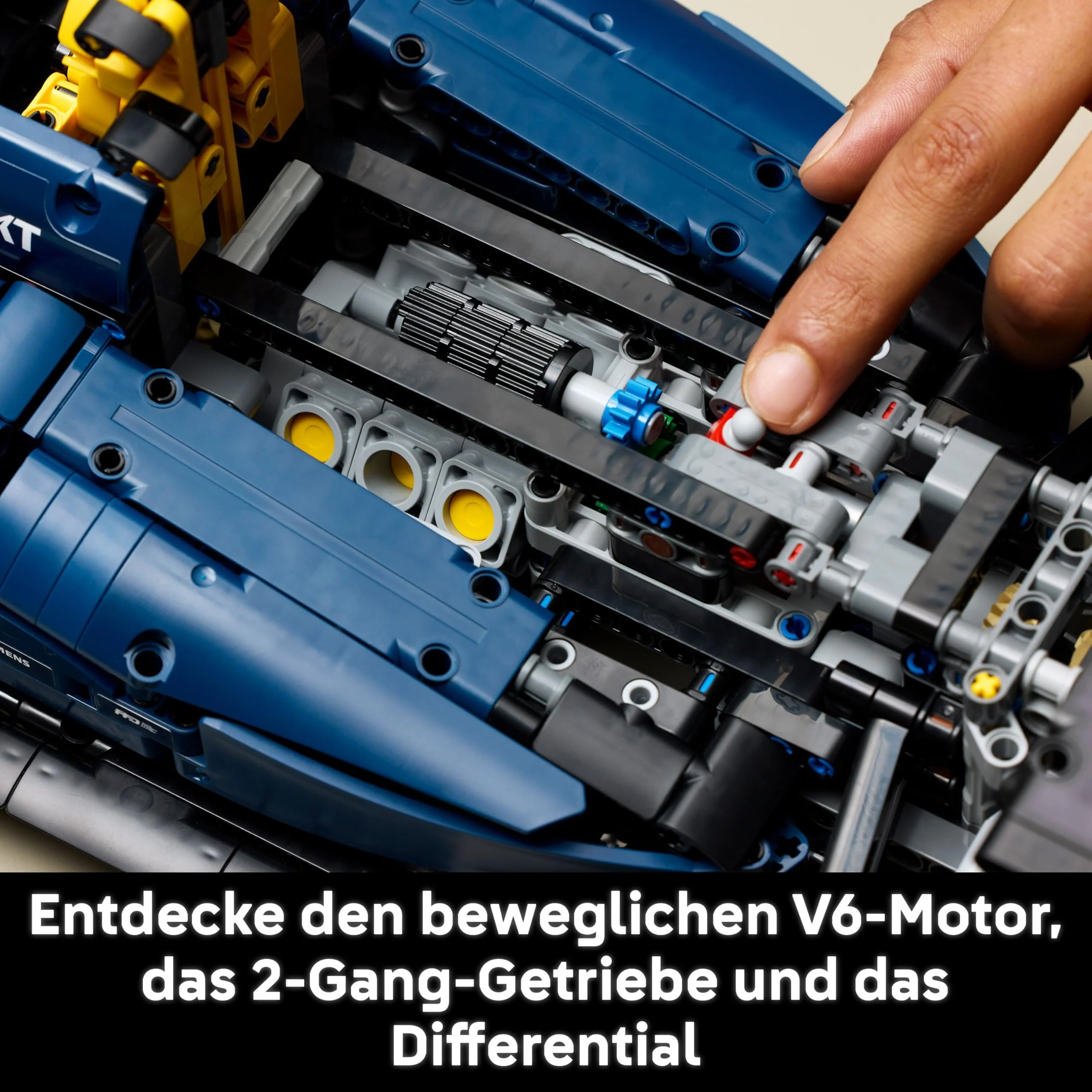 LEGO Technic Oracle Red Bull Racing RB20 F1 Car Model Kit - Collectible Formula 1 Building Set with 1:8 Scale V6 Engine, Gear Box, Steering & DRS - Gift Idea for Adult & Teenage Racing Fans - 42206 - Image 9