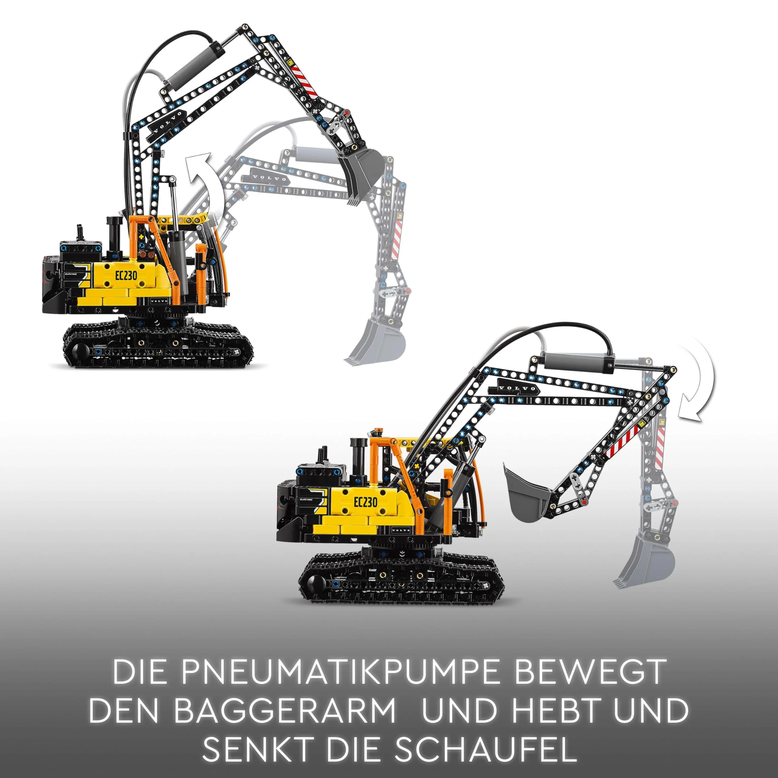 LEGO Technic Volvo FMX LKW mit EC230 Electric Raupenbagger, Kinderspielzeug, Geschenkset für Jungen und Mädchen ab 10 Jahren, Spielzeug Baufahrzeuge, Bagger-Spielzeugset 42175 - Image 7
