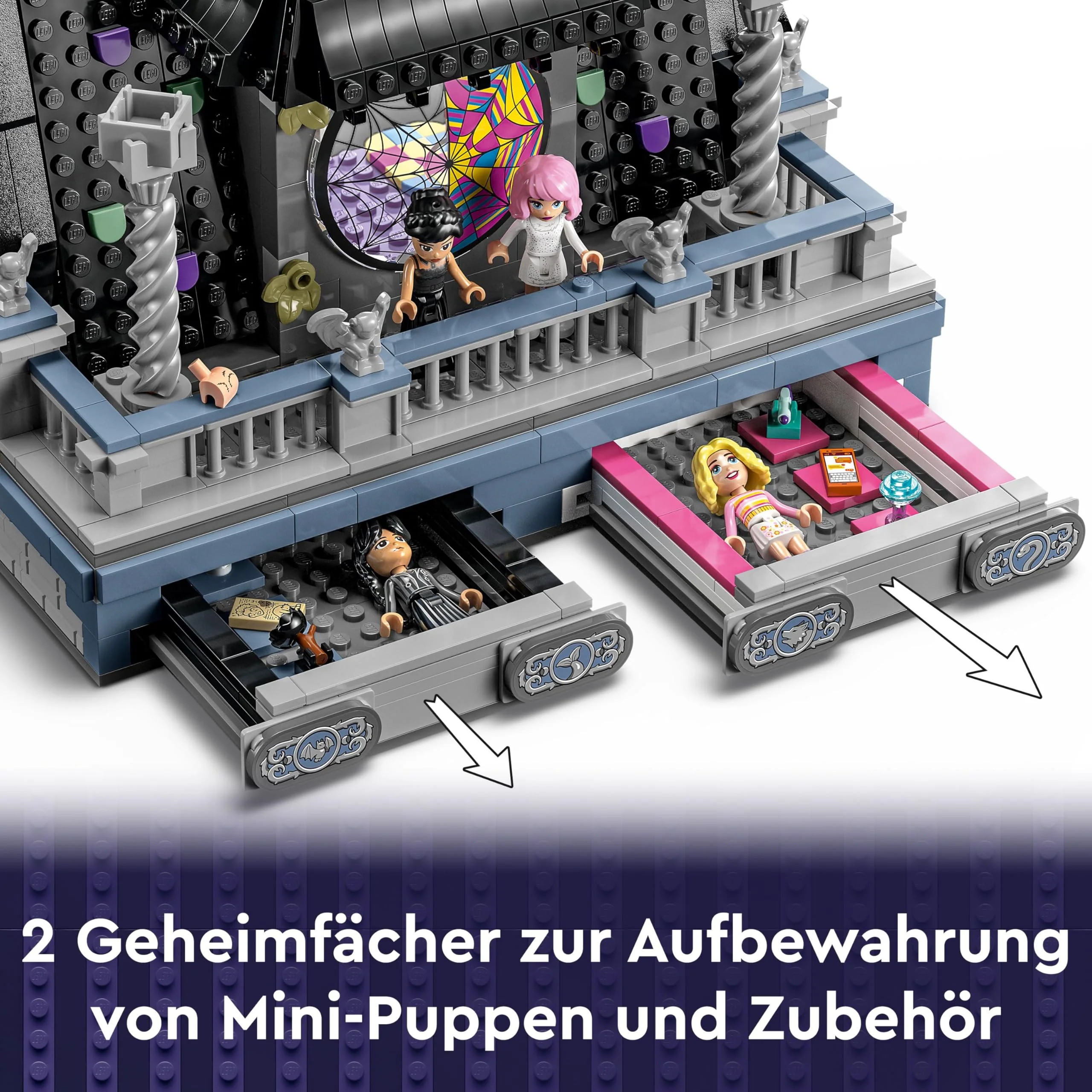 LEGO Wednesday: Wednesdays und Enids Zimmer im Studentenwohnheim, Nevermore Academy zum Sammeln und Umgestalten, Sammlerstück mit 4 Spielfiguren, Spielzeug für Mädchen, Jungen und Fans 76781 - Image 4