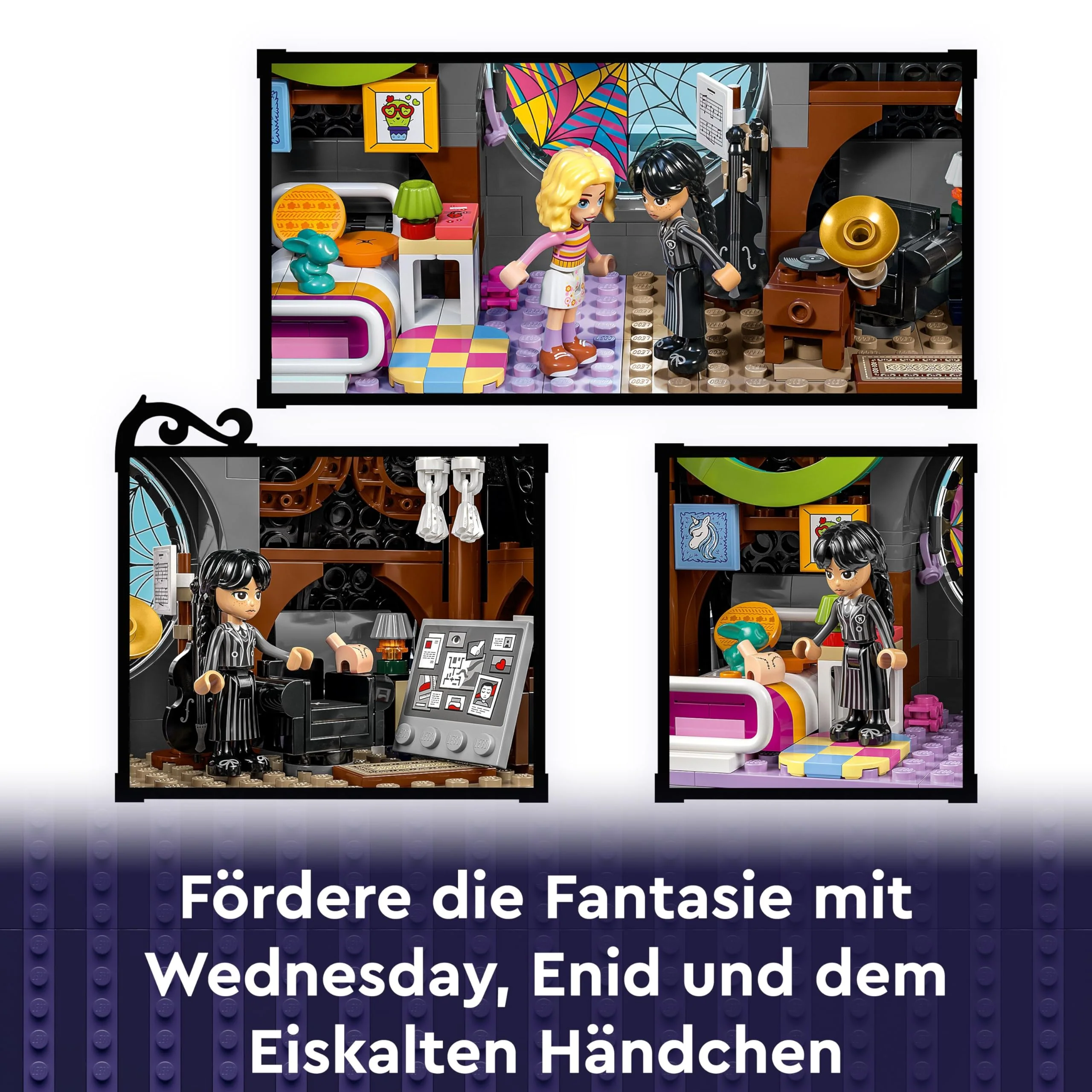 LEGO Wednesday: Wednesdays und Enids Zimmer im Studentenwohnheim, Nevermore Academy zum Sammeln und Umgestalten, Sammlerstück mit 4 Spielfiguren, Spielzeug für Mädchen, Jungen und Fans 76781 - Image 5