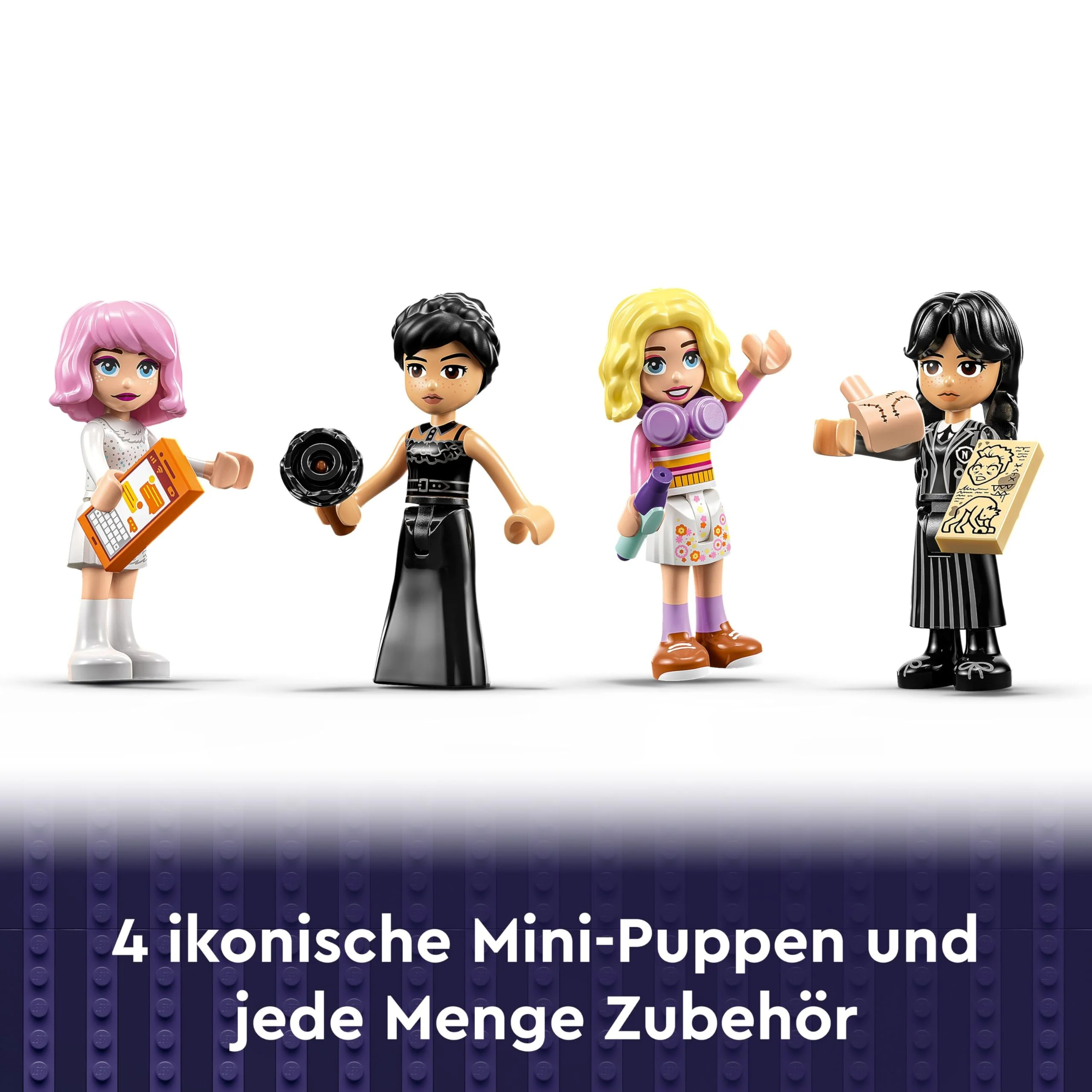LEGO Wednesday: Wednesdays und Enids Zimmer im Studentenwohnheim, Nevermore Academy zum Sammeln und Umgestalten, Sammlerstück mit 4 Spielfiguren, Spielzeug für Mädchen, Jungen und Fans 76781 - Image 6