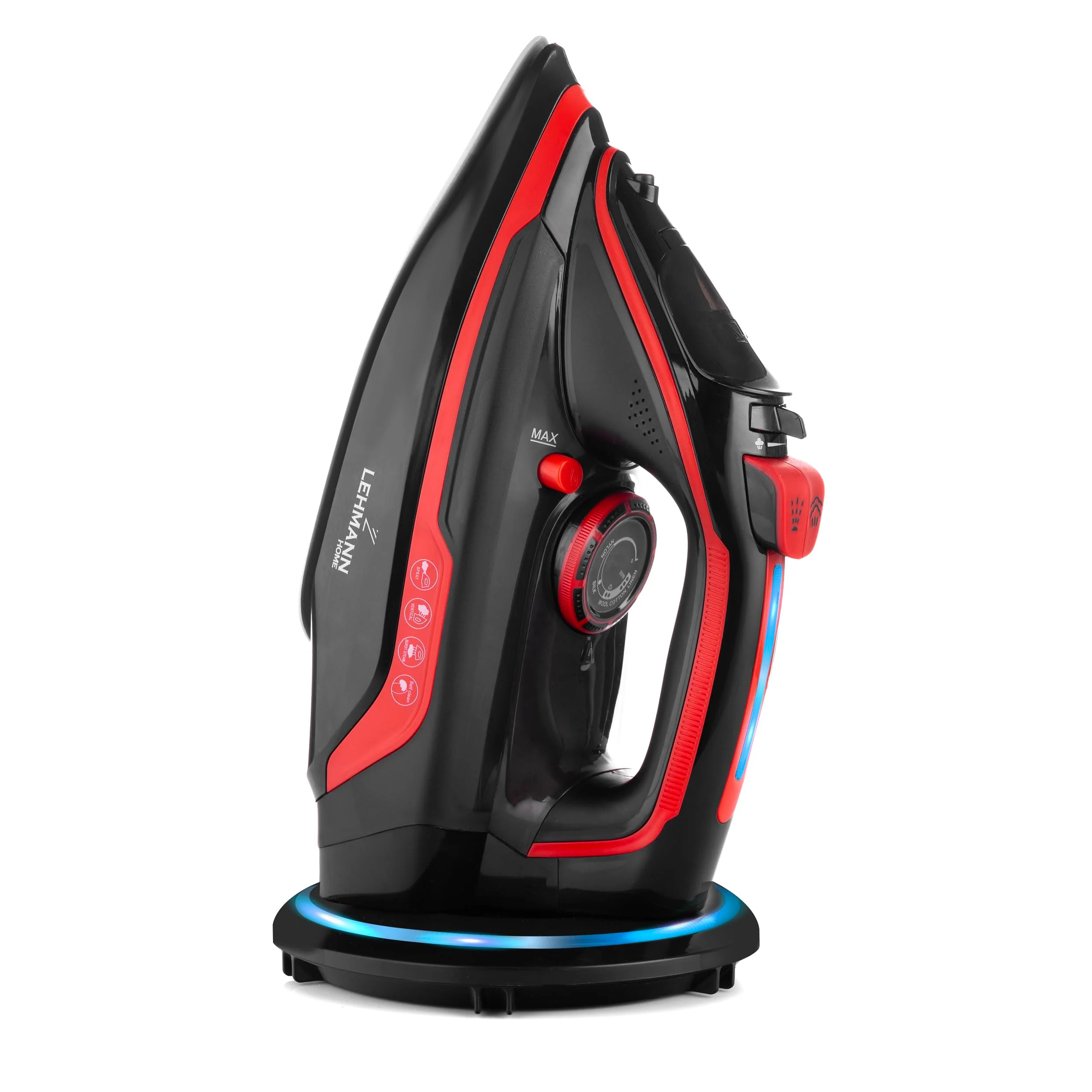Lehmann LGOIR-2632 Dampfbügeleisen kabellos mit Basisstation | Temperatur und Dampfmenge einstellbar | Vertikal bügeln, Tropfstop, Antikalk, selbstreinigend | mit Wassertank - Image 7