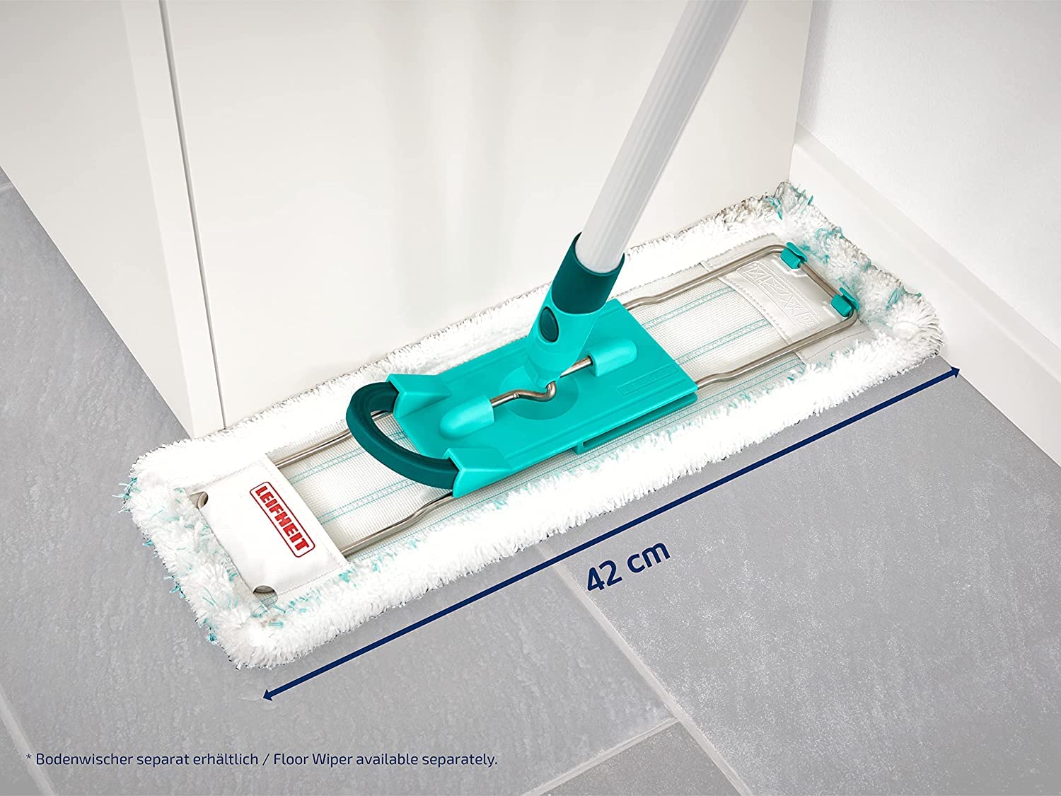 Leifheit 2er Set Wischbezug Profi XL micro duo, für alle Bodenarten, Bodenwischer Ersatzbezug für ideale Schmutzaufnahme dank 2-Faser-System, Mikrofaser Putzlappen ideal für Fliesen und Laminat - Image 7