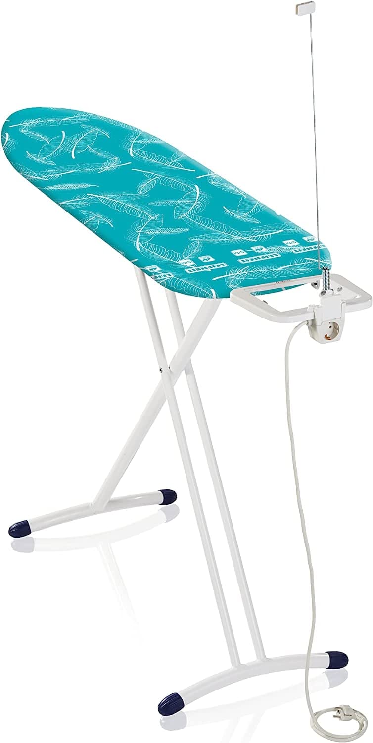 Leifheit Bügelbrett Air Board M Solid Plus ist höhenverstellbar, Bügeltisch für Dampfbügeleisen, Dampfbügeltisch mit Zwei-Seiten-Bügeleffekt - Image 7