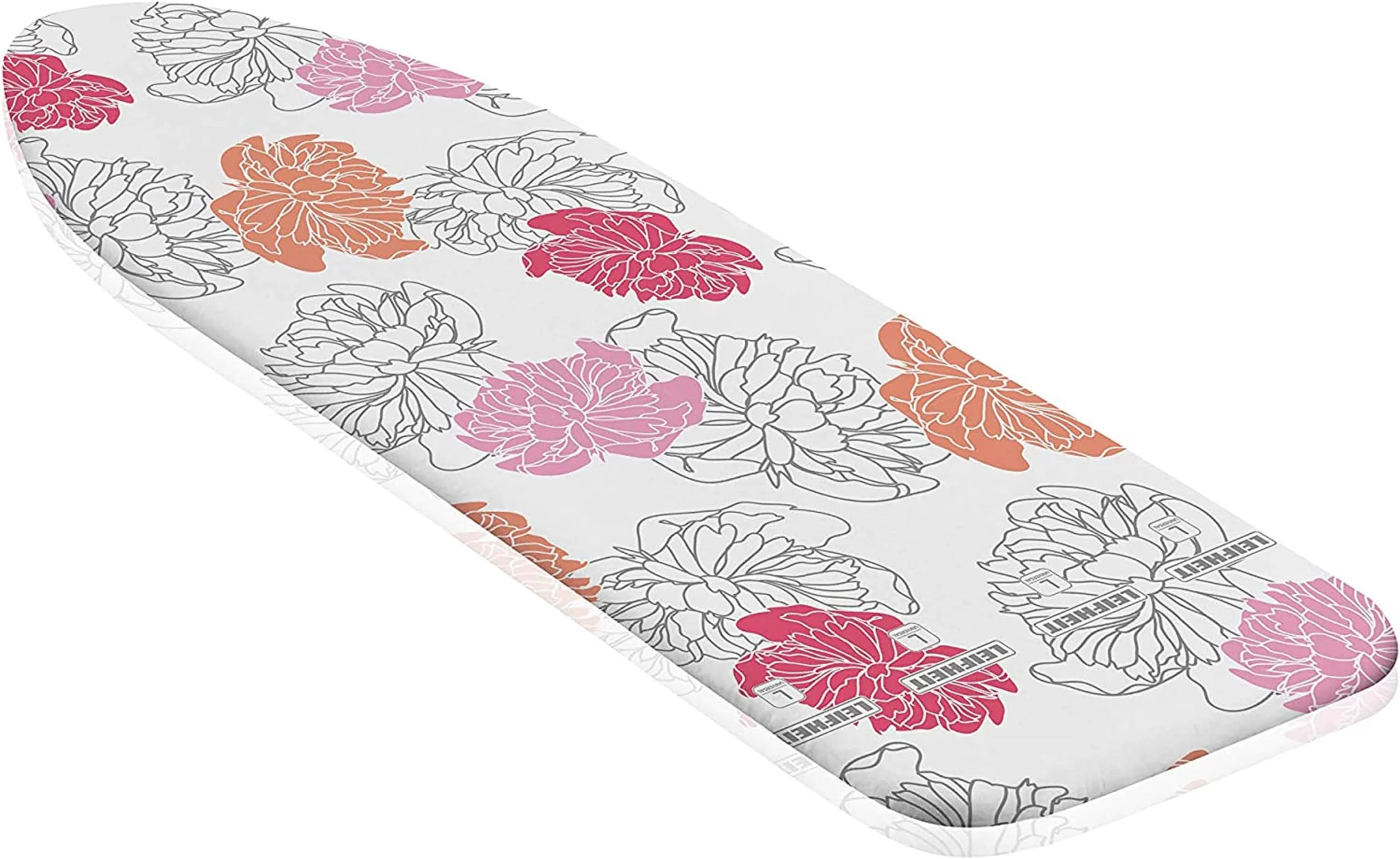 Leifheit Bügelbrettbezug Cotton Comfort Universal, für Dampfbügeleisen, für Bügelflächen bis max. 140 x 45 cm, mit extra dicker Polsterung, elastischem Gummizug