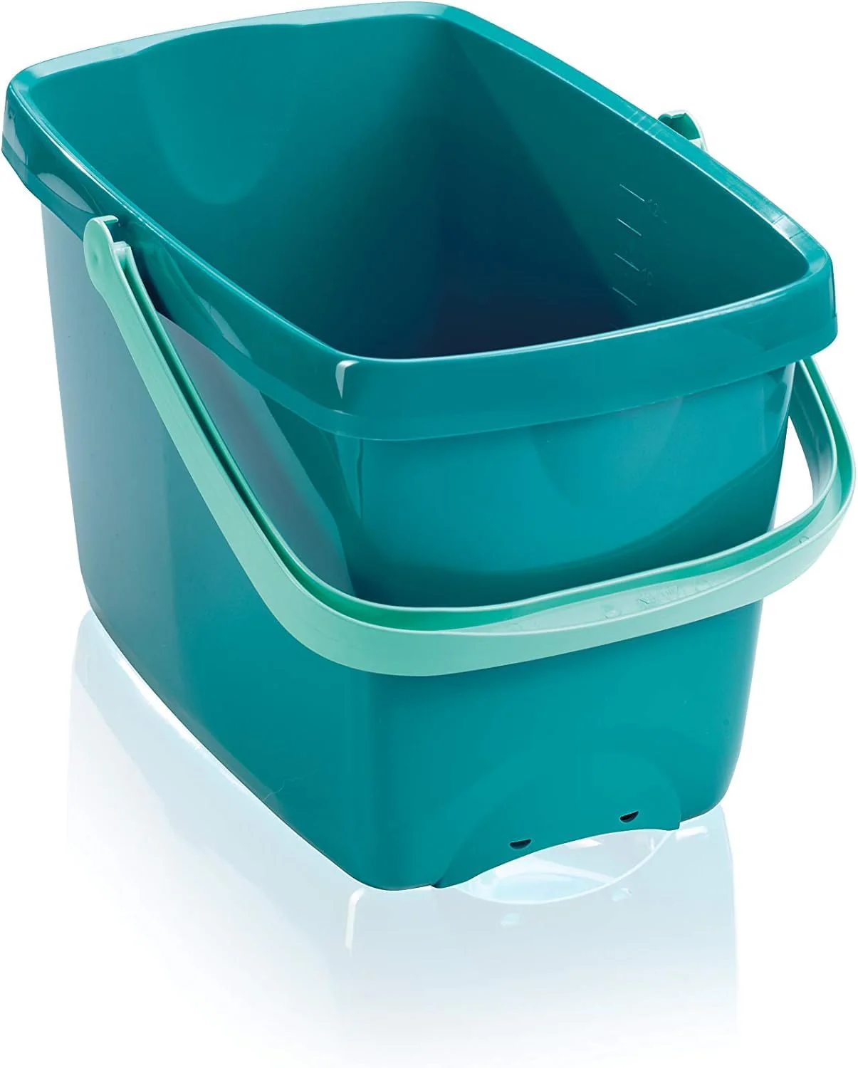 Leifheit Eimer Combi M mit 12 L Fassungsvermögen für große Bodenflächen, standfester Putzeimer in eckiger Form, vielfältig kombinierbarer Wascheimer, Blau - Image 2