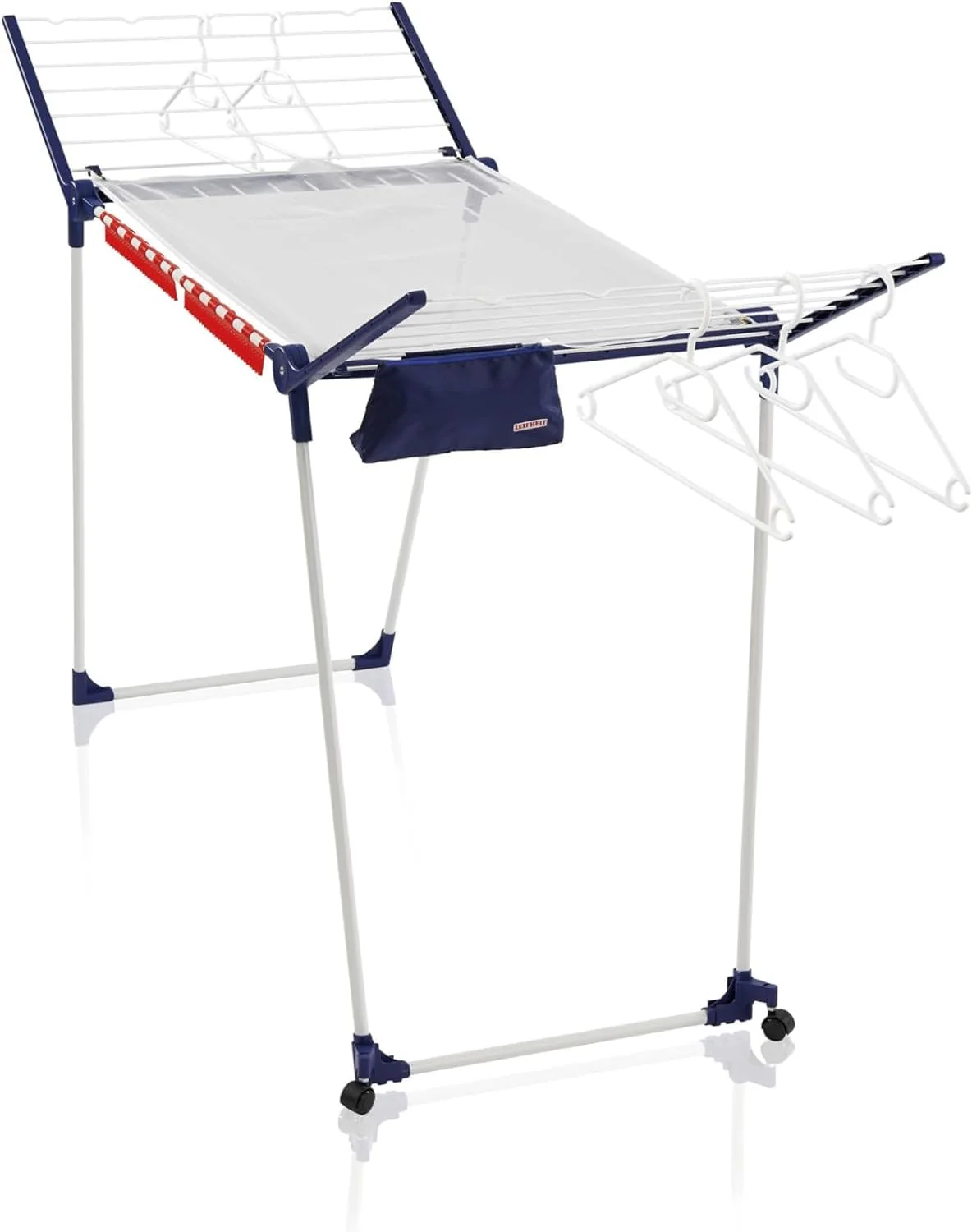 Leifheit Standtrockner Pegasus 200 Solid Deluxe Mobile mit 20 m Trockenlänge, Wäscheständer für lange Wäsche, Flügelwäschetrockner mit Kleiderbügelstangen - Image 5