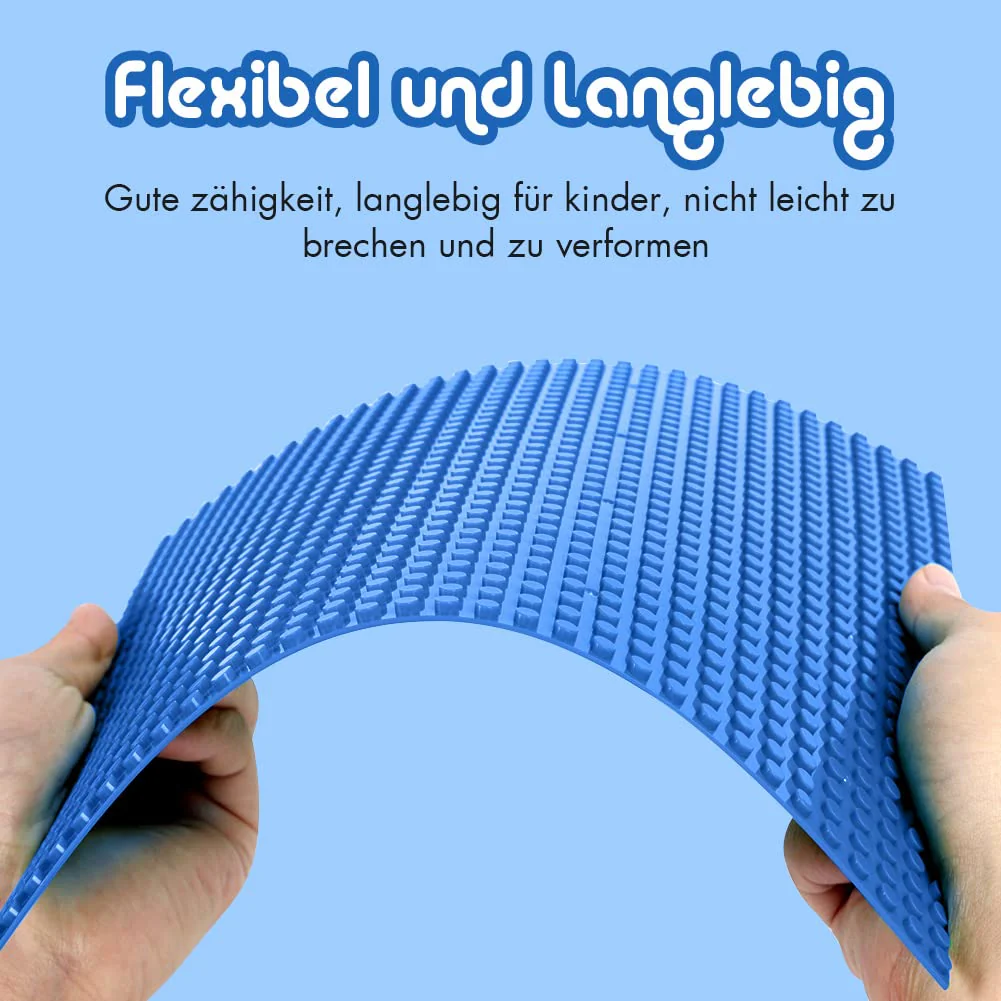Lekebaby 6 Platten-Set Bauplatte Kompatibel mit Meisten Marken, 25 * 25cm, Grüne Blaue Graue Grundplatte - Image 3