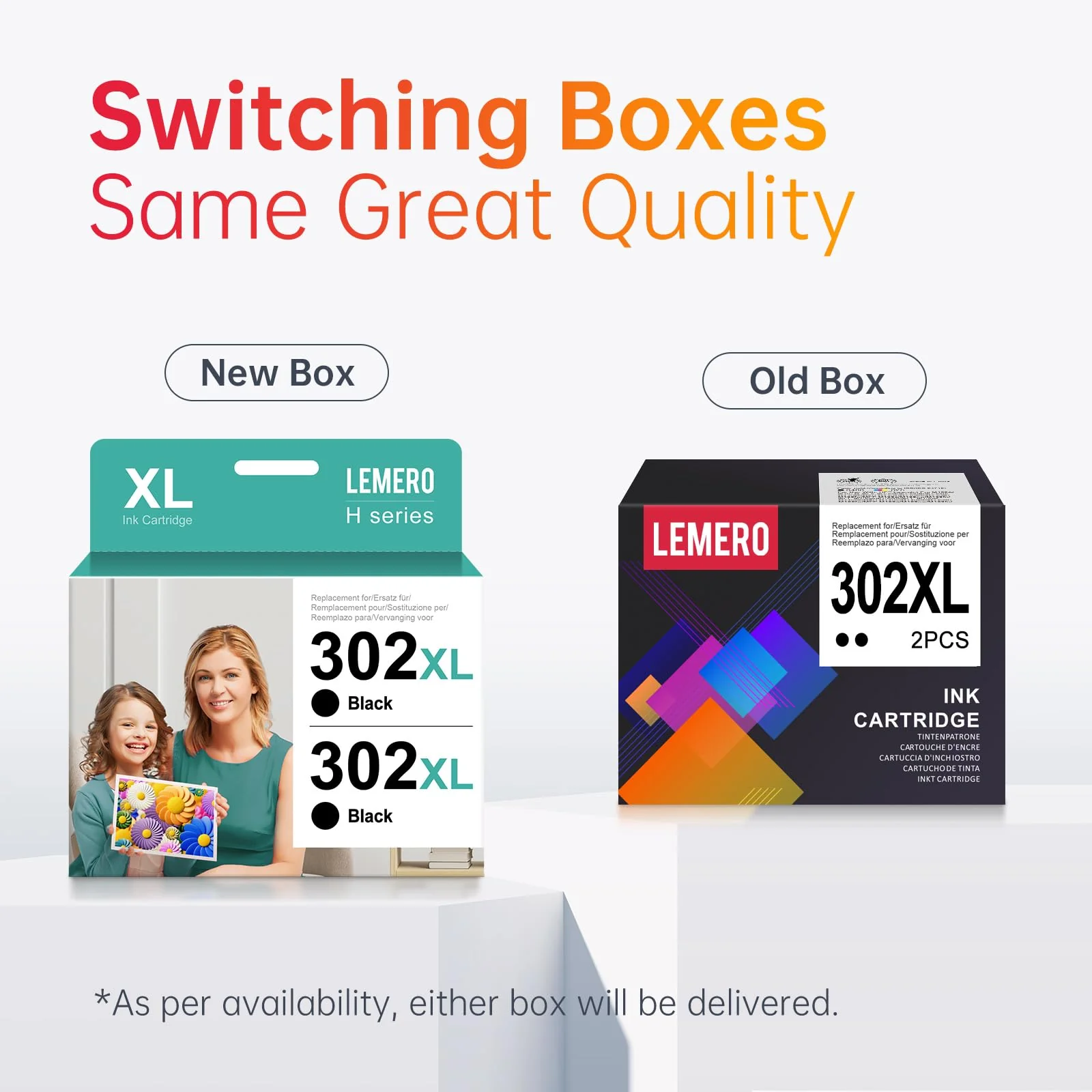 Lemero 302 XL Schwarz Patronen Kompatibel für HP 302 Druckerpatronen Multipack 302XL Schwarz für HP Envy 4525 4520 Deskjet 3630 3639 Officejet 3830 3831 5230 Tintenpatronen - Image 2