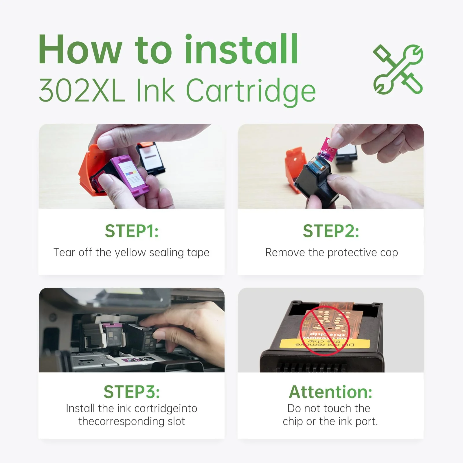 Lemero 302 XL Schwarz Patronen Kompatibel für HP 302 Druckerpatronen Multipack 302XL Schwarz für HP Envy 4525 4520 Deskjet 3630 3639 Officejet 3830 3831 5230 Tintenpatronen - Image 3