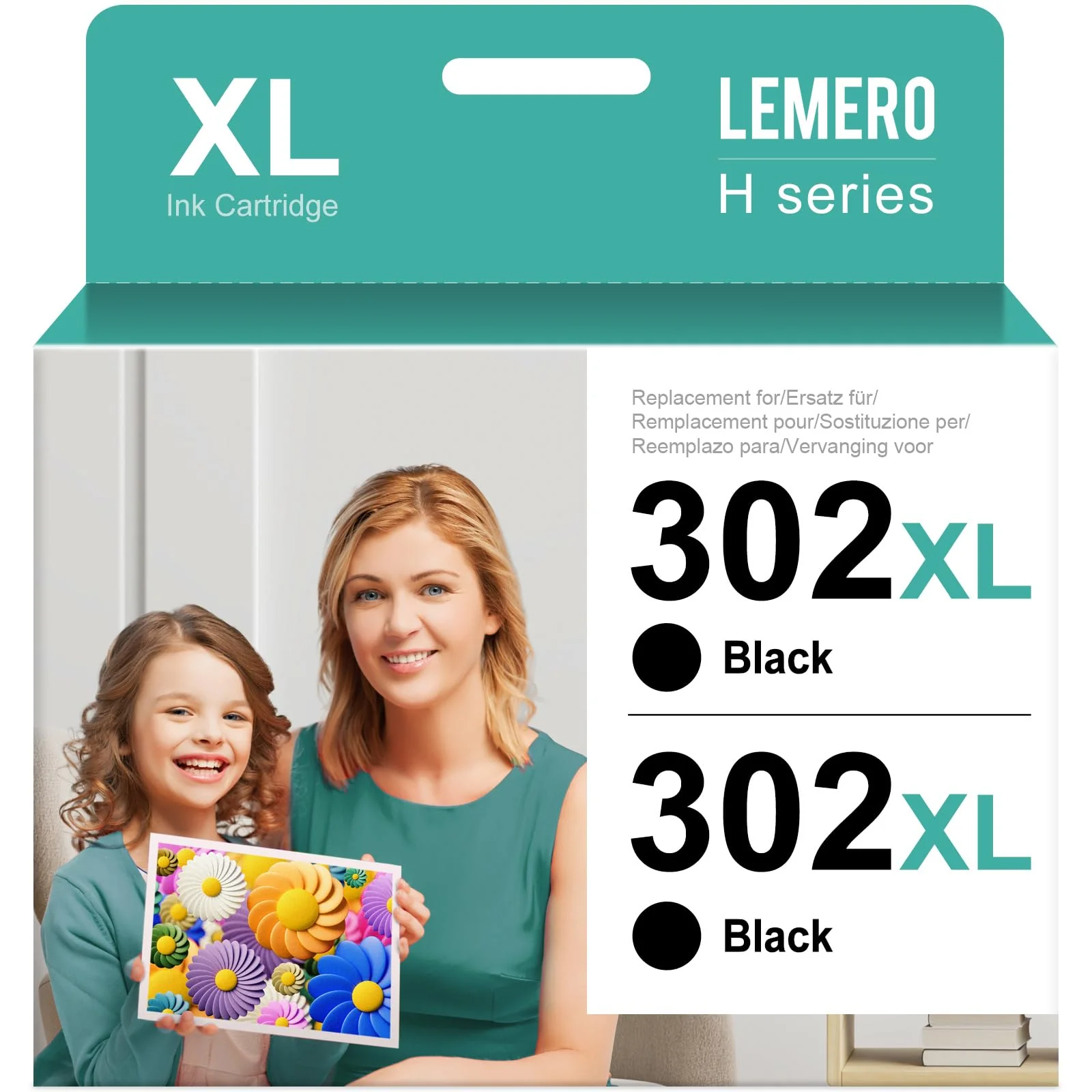 Lemero 302 XL Schwarz Patronen Kompatibel für HP 302 Druckerpatronen Multipack 302XL Schwarz für HP Envy 4525 4520 Deskjet 3630 3639 Officejet 3830 3831 5230 Tintenpatronen - Image 6