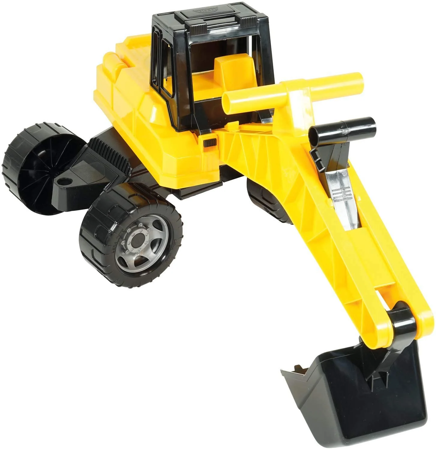 Lena 02017 - Starke Riesen Bagger, Baufahrzeug ca. 80 cm, Giga Trucks Schaufelbagger mit 2 Stahlachsen, großer Spielzeugbagger in gelb und schwarz, Baggerfahrzeug für Kinder ab 3 Jahre - Image 4