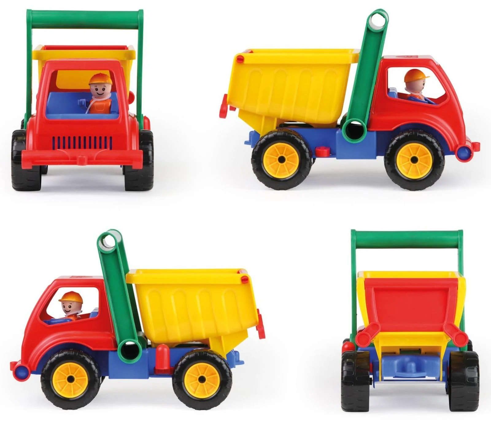 Lena 04150 - Aktive LKW Kipper, Baustellenfahrzeug ca. 27 cm, robuster Kipplaster mit Haltegriff und beweglicher Spielfigur, Muldenkipper Set, Spielfahrzeug für Kinder ab 2 Jahre - Image 5