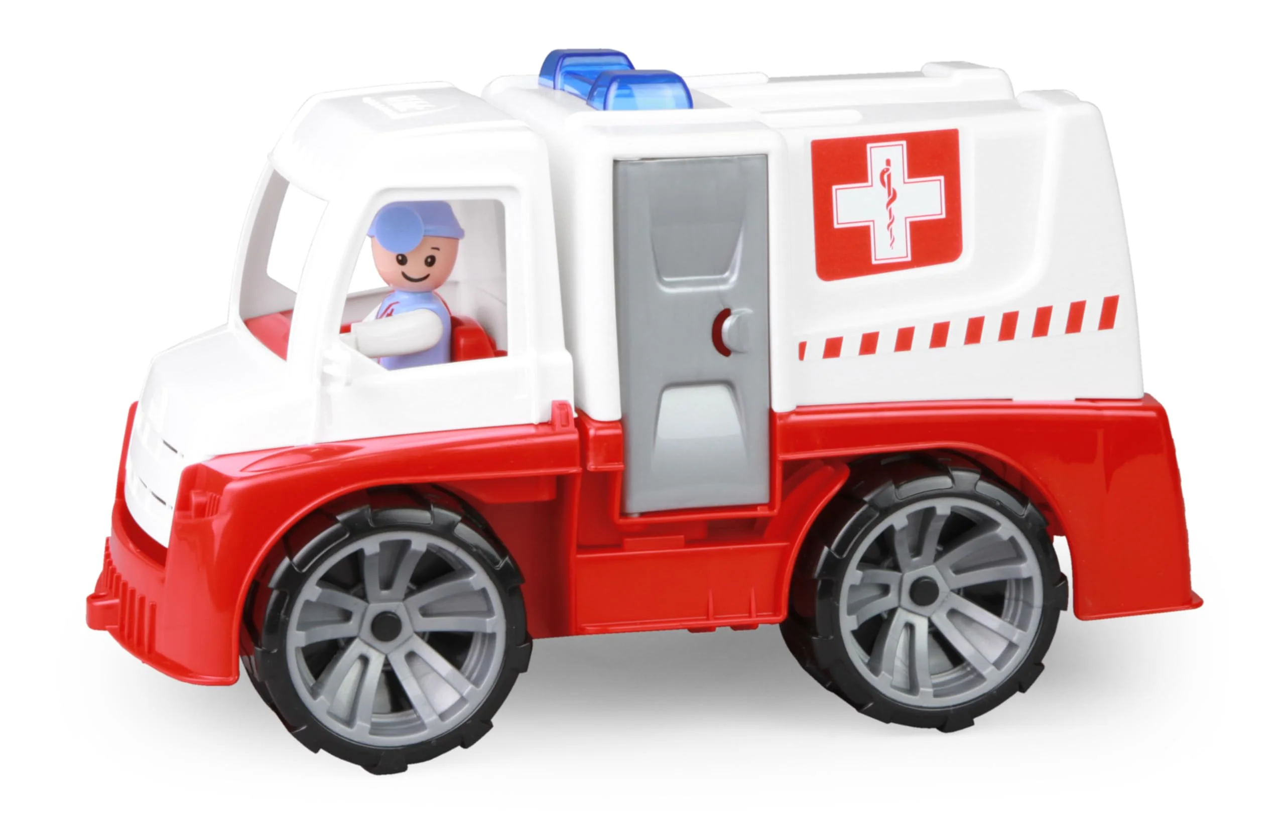 Lena 04456 - TRUXX Krankenwagen Einsatzfahrzeug mit Spielfigur als Sanitäter und Krankentrage, Krankenauto mit Zubehör, Krankentransporter mit Türen zum Öffnen, Spielfahrzeug für Kinder ab 24m+ - Image 5