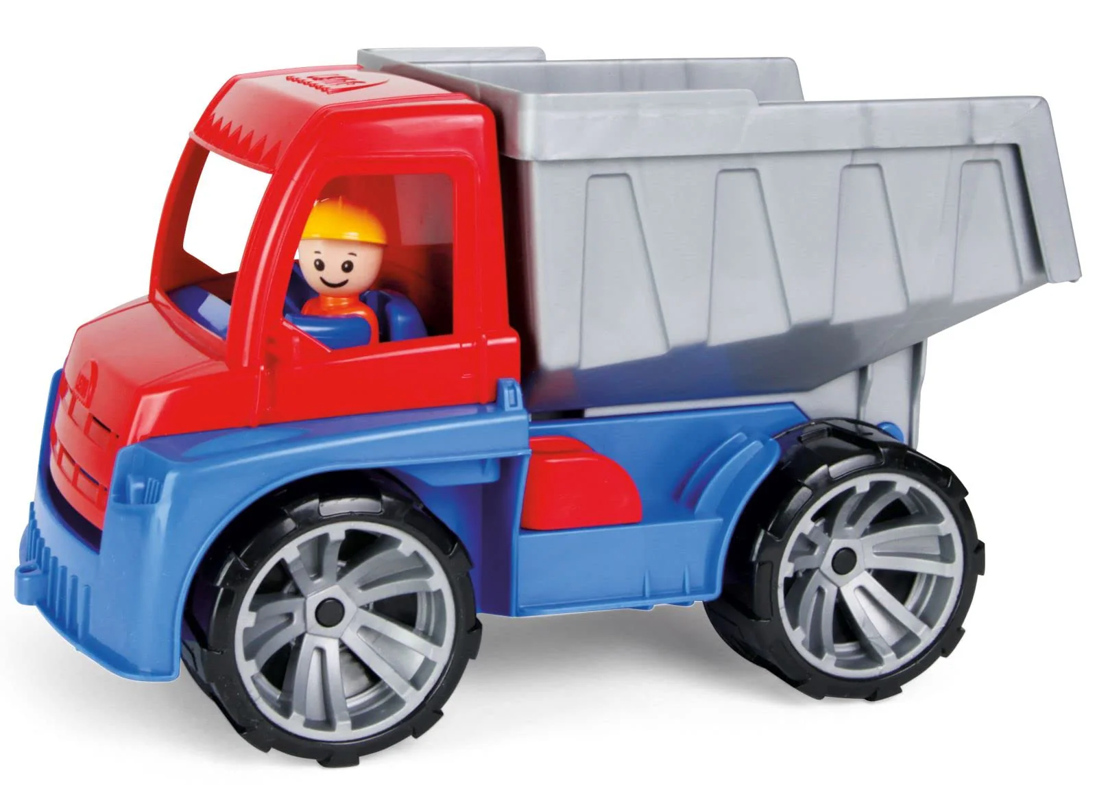 Lena 4410 Truxx, Spielfahrzeug ca. 27 cm, Spiel Set mit Kipper und Spielfigur, Kippaster für Kinder ab 2 Jahre