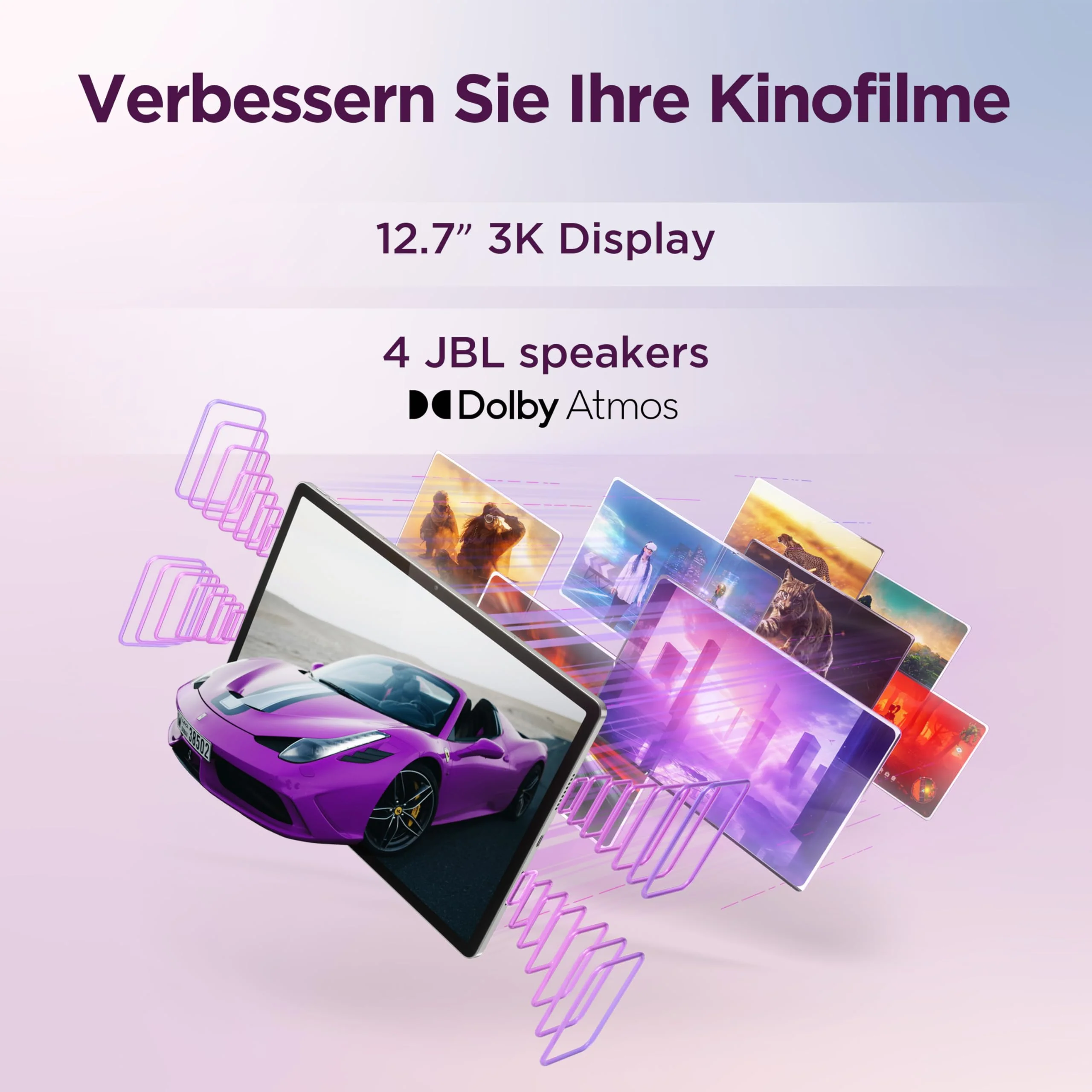 Lenovo Idea Tab Pro Tablet | 12.7" 3K Display | MediaTek Dimensity 8300 | 8GB RAM | 256GB eMMC | Android 14 | Luna Grey | inkl. Tab Pen Plus - Image 10