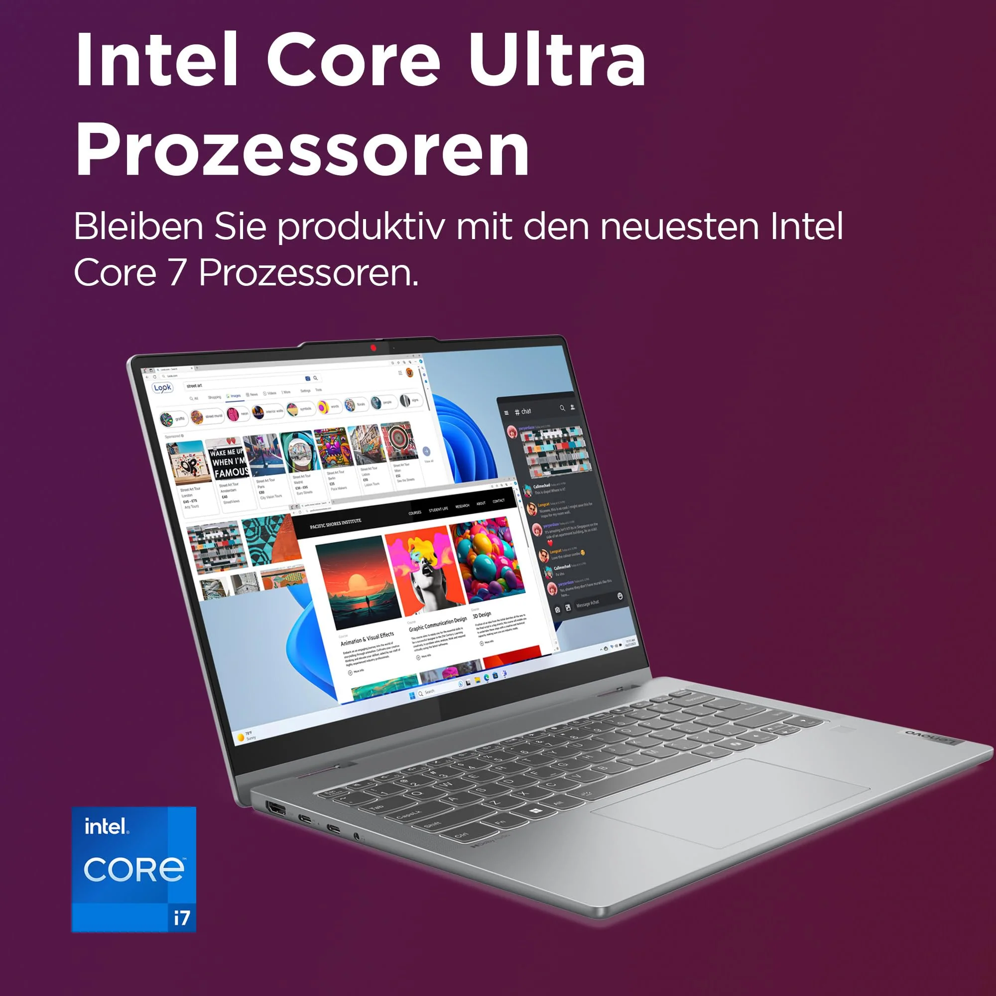 Lenovo IdeaPad 5i 2-in-1 Laptop | 16" 2K OLED Touch Display | Intel Core 7 150U | 16GB RAM | 1TB SSD | Intel Grafik | Win11 | QWERTZ | Luna Grau | Beleuchtete Tastatur | 3 Monate Premium Care - Image 9