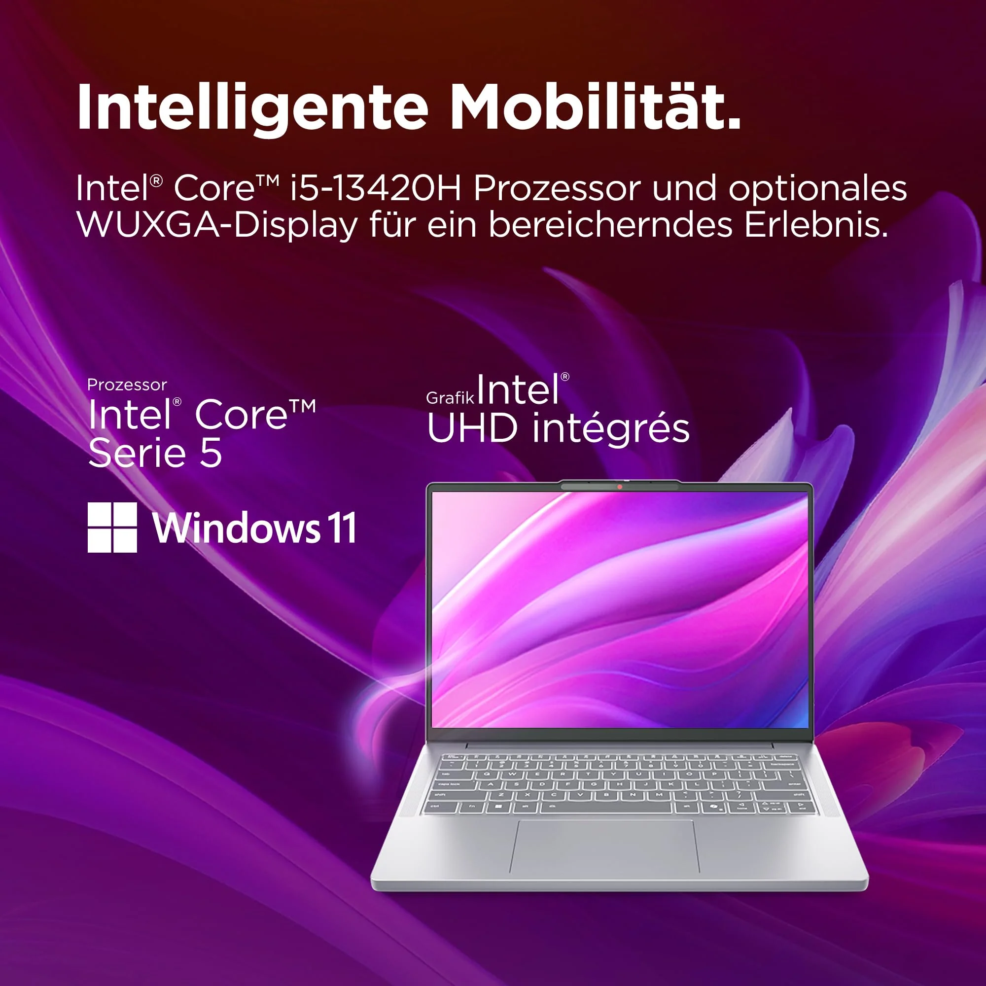 Lenovo IdeaPad Slim 3i Laptop | 14" WUXGA Display | Intel Core i5 13420H | 16GB RAM | 512GB SSD | Intel UHD Grafik |Windows 11 | QWERTZ | Luna Grau | 3 Monate Premium Care - Image 10