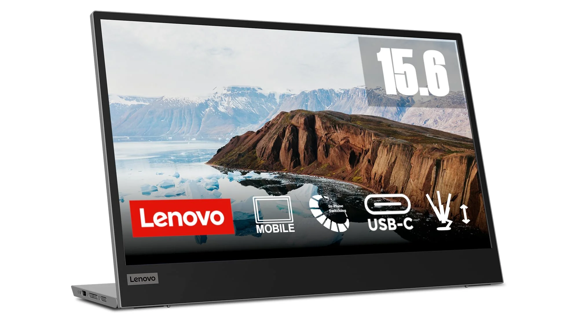 Lenovo L15 | 15,6" Full HD Monitor | 1920x1080 | 60Hz | 250 nits | 6ms Reaktionszeit | IPS-Panel | USB-C 3.2 | USB 2.0 | entspiegelt | 0,86kg | schwarz | inkl. USB-C Kabel - Image 2