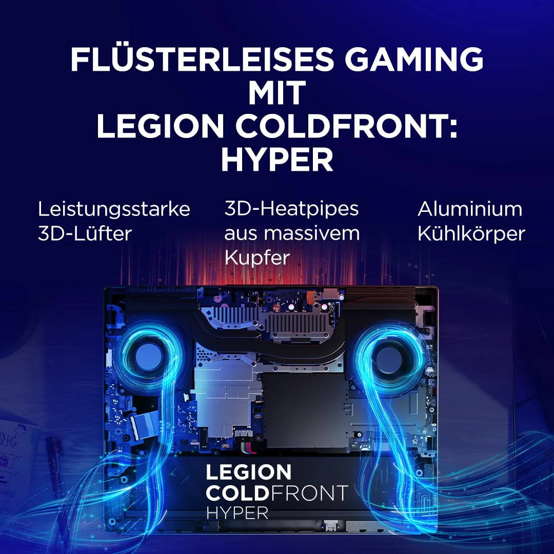 Lenovo Legion 5i 15IRX10 Gaming AI Laptop | 15.1" WQXGA 165Hz OLED Display | NVIDIA GeForce RTX 5070 | Intel Core i7-13650HX | 32GB RAM | 1TB SSD | Win11 | QWERTZ | Eclipse Black | 3 Monate GamePass - Image 8